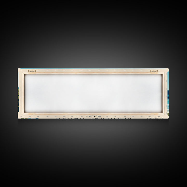 Berneray Sands, Scotland Panoramic Print, Vacation Gift, Scotland Wall Art, Beach Painting, Beach Decor, Large Wall Art, Wood Frame Art