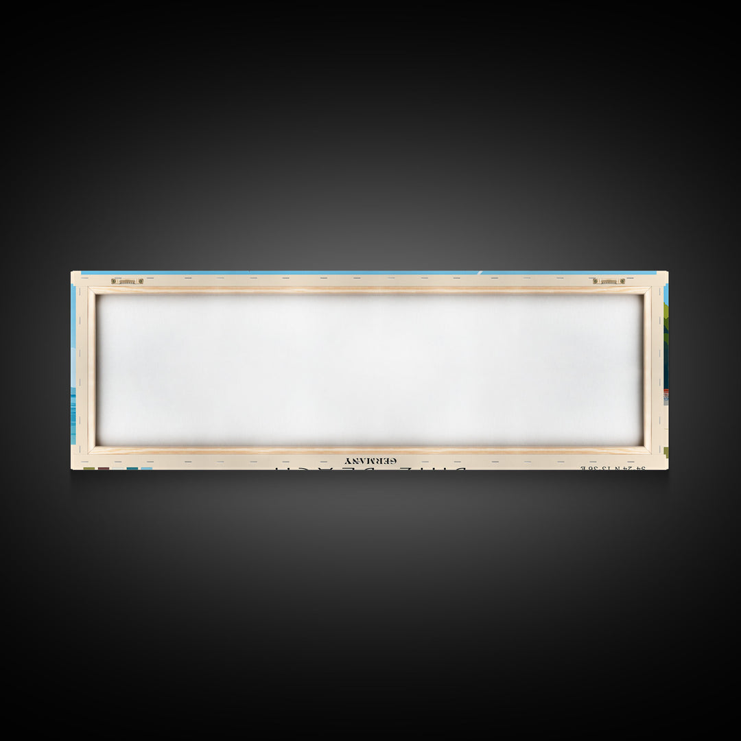 Binz Beach, Germany Panoramic Print, Vacation Gift, Germany Wall Art, Beach Painting, Beach Decor, Large Wall Art, Wood Frame Art