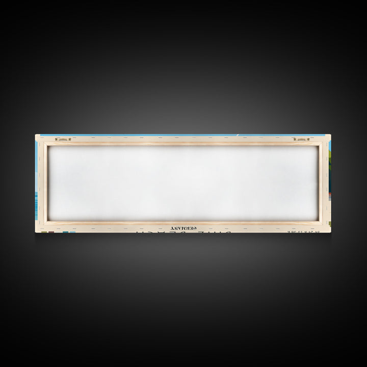 Binz Beach, Germany Panoramic Print, Vacation Gift, Germany Wall Art, Beach Painting, Beach Decor, Large Wall Art, Wood Frame Art