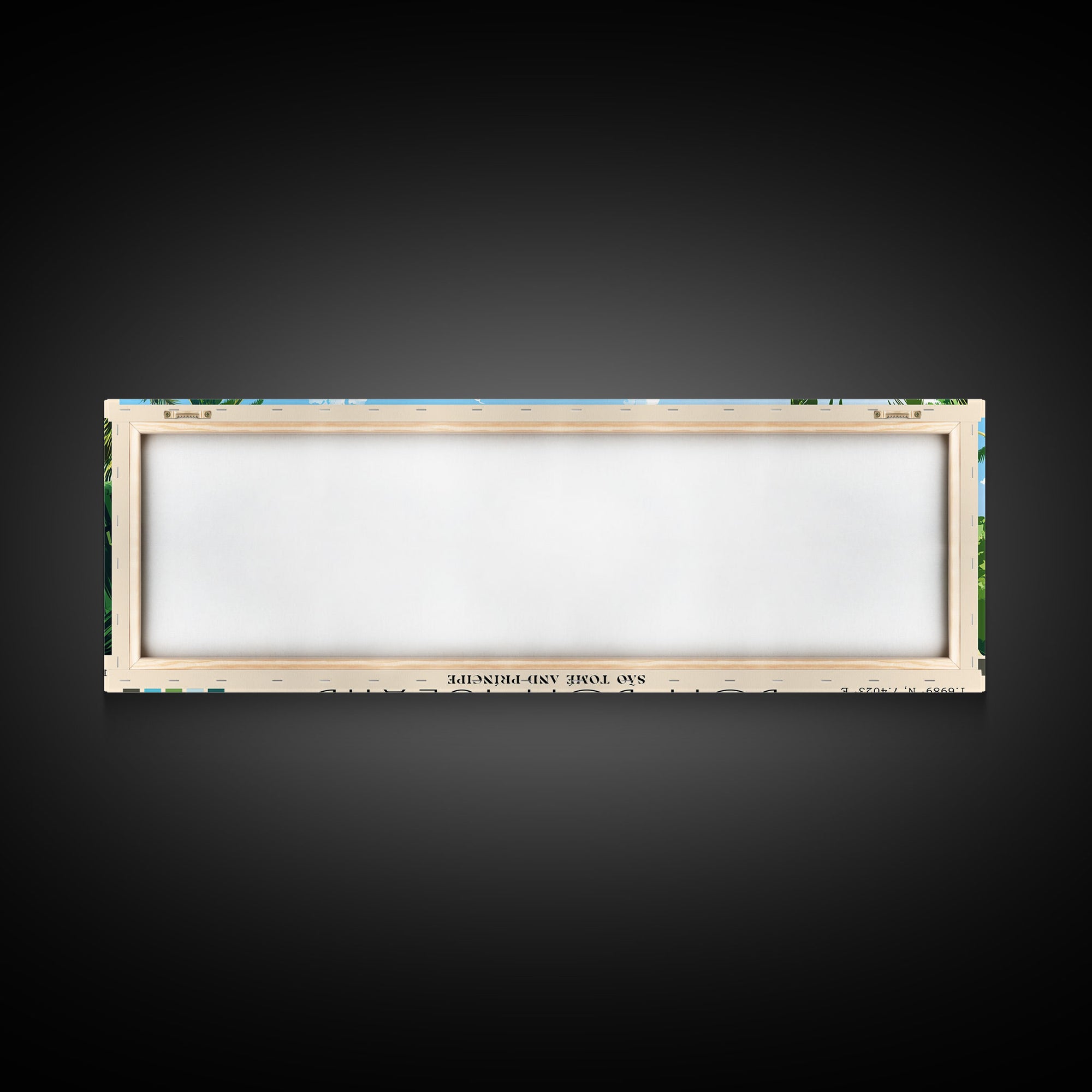Bom Bom Island, São Tomé and Príncipe Panoramic Print, Vacation Gift, São Tomé and Príncipe Wall Art, Beach Painting, Beach Decor, Large Wall Art, Wood Frame Art
