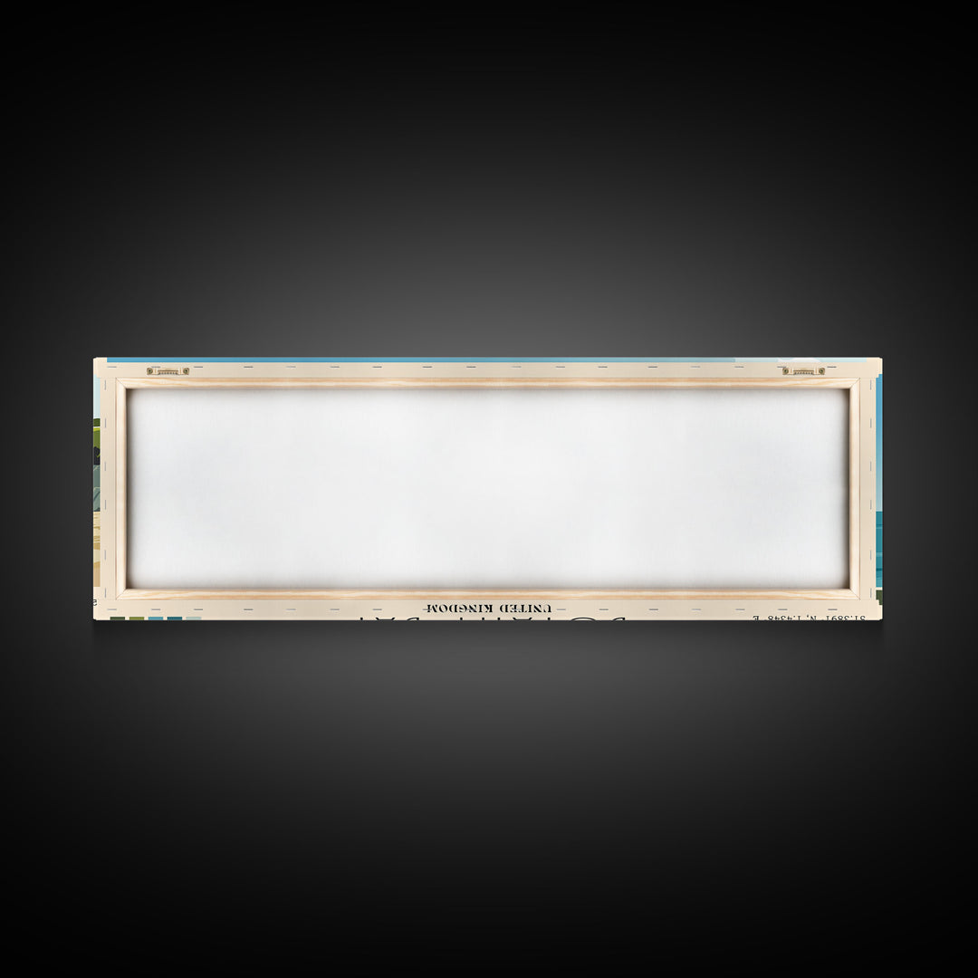 Botany Bay, United Kingdom Panoramic Print, Vacation Gift, United Kingdom Wall Art, Beach Painting, Beach Decor, Beach Or Lakehouse Art