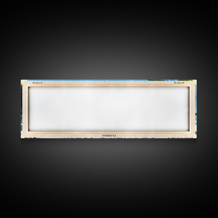 Bowman’s Beach, Florida Panoramic Print, Vacation Gift, Florida Wall Art, Beach Painting, Beach Decor, Large Wall Art, Wood Frame Art