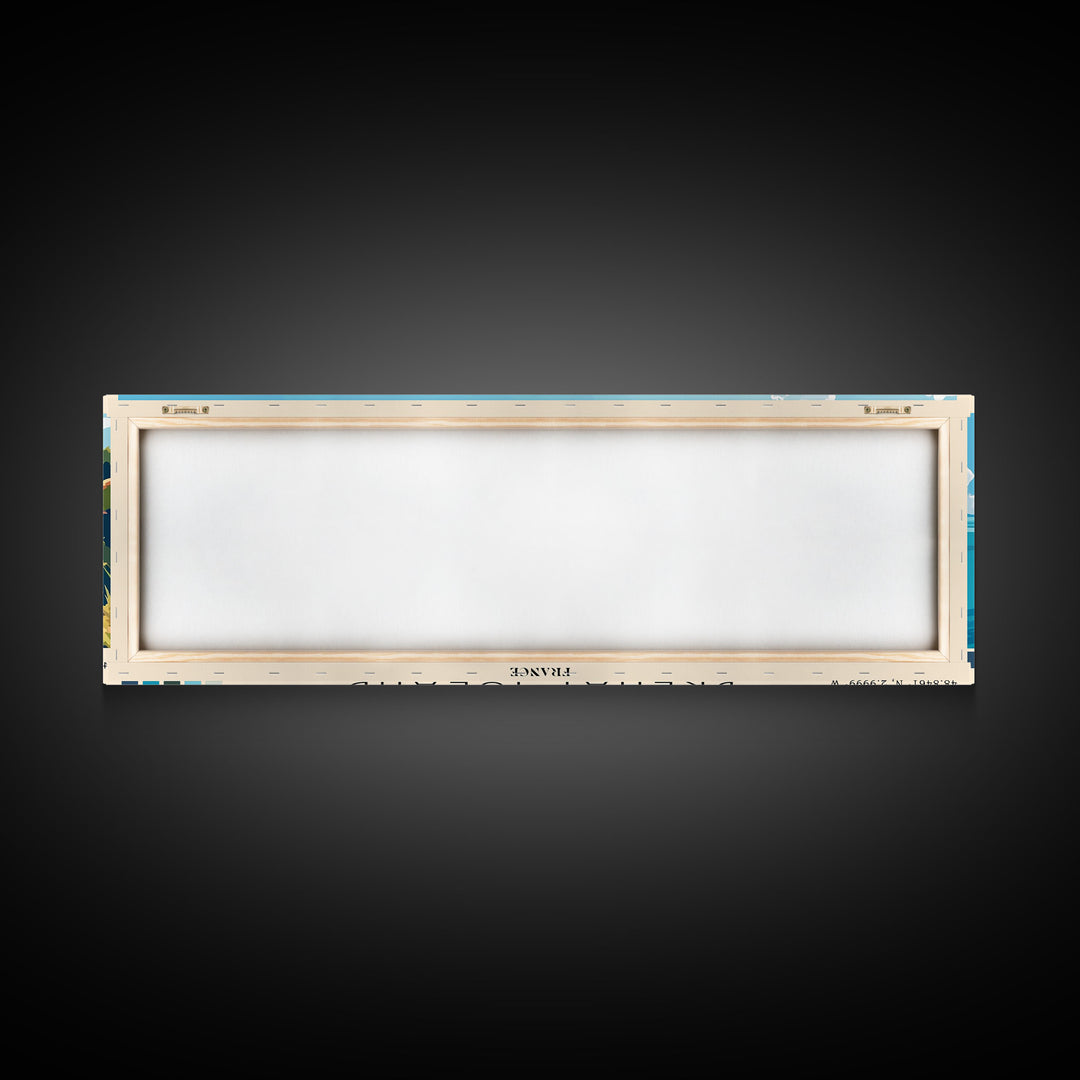 Bréhat Island, France Panoramic Print, Vacation Gift, France Wall Art, Vacation Wall Art, Vacatation Memories, Beach Decor, Beach Or Lakehouse Art