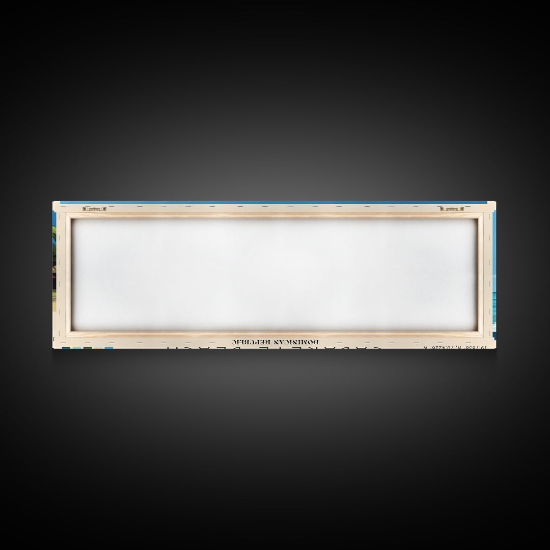 Cabarete Beach, Dominican Republic Panoramic Print, Vacation Gift, Dominican Republic Wall Art, Beach Painting, Beach Decor, Beach Or Lakehouse Art