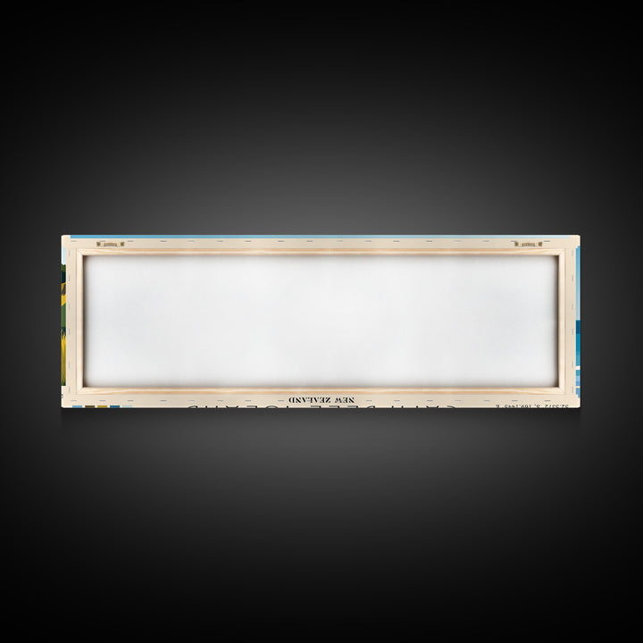 Campbell Island, New Zealand Panoramic Print, Vacation Gift, New Zealand Wall Art, Beach Painting, Beach Decor, Large Wall Art, Wood Frame Art
