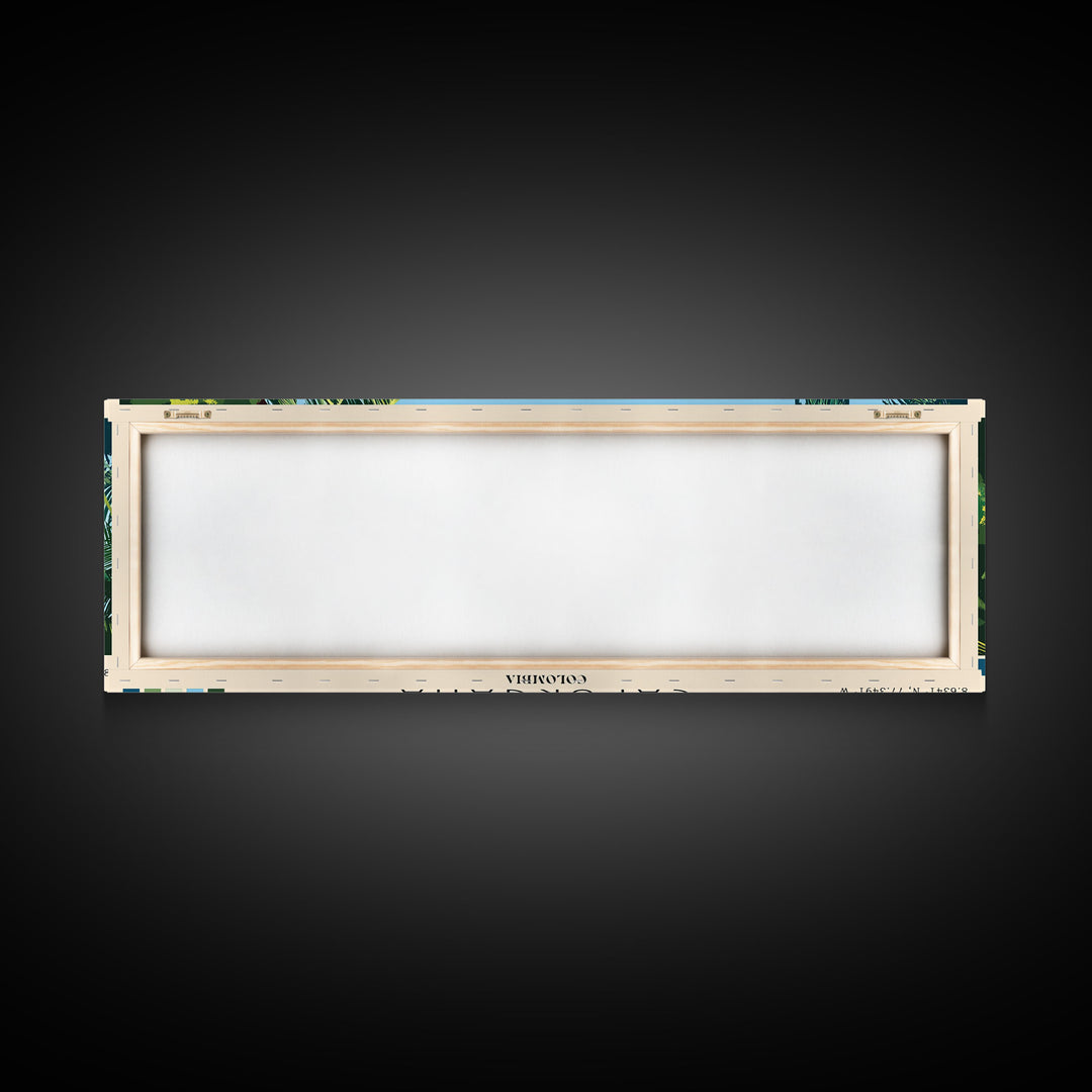 Capurgana, Colombia Panoramic Beach Print, Vacation Gift, Colombia Wall Art, Beach Painting, Beach Decor, Beach Painting