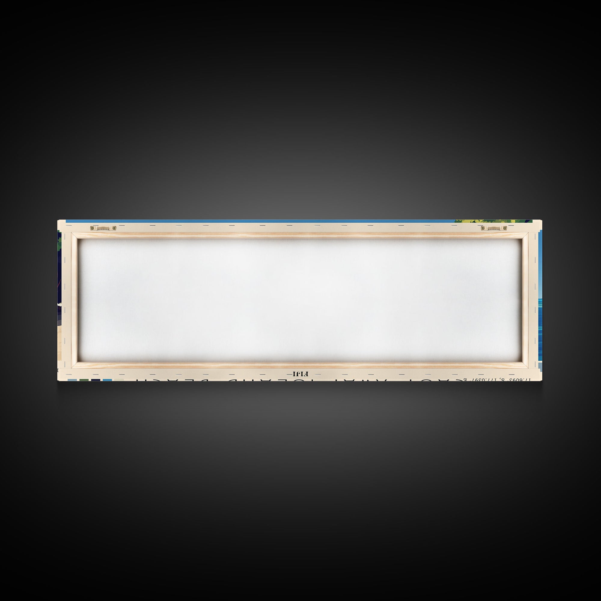 Cast Away Island Beach, Fiji Panoramic Print, Vacation Gift, Fiji Wall Art, Beach Painting, Beach Decor, Beach Or Lakehouse Art