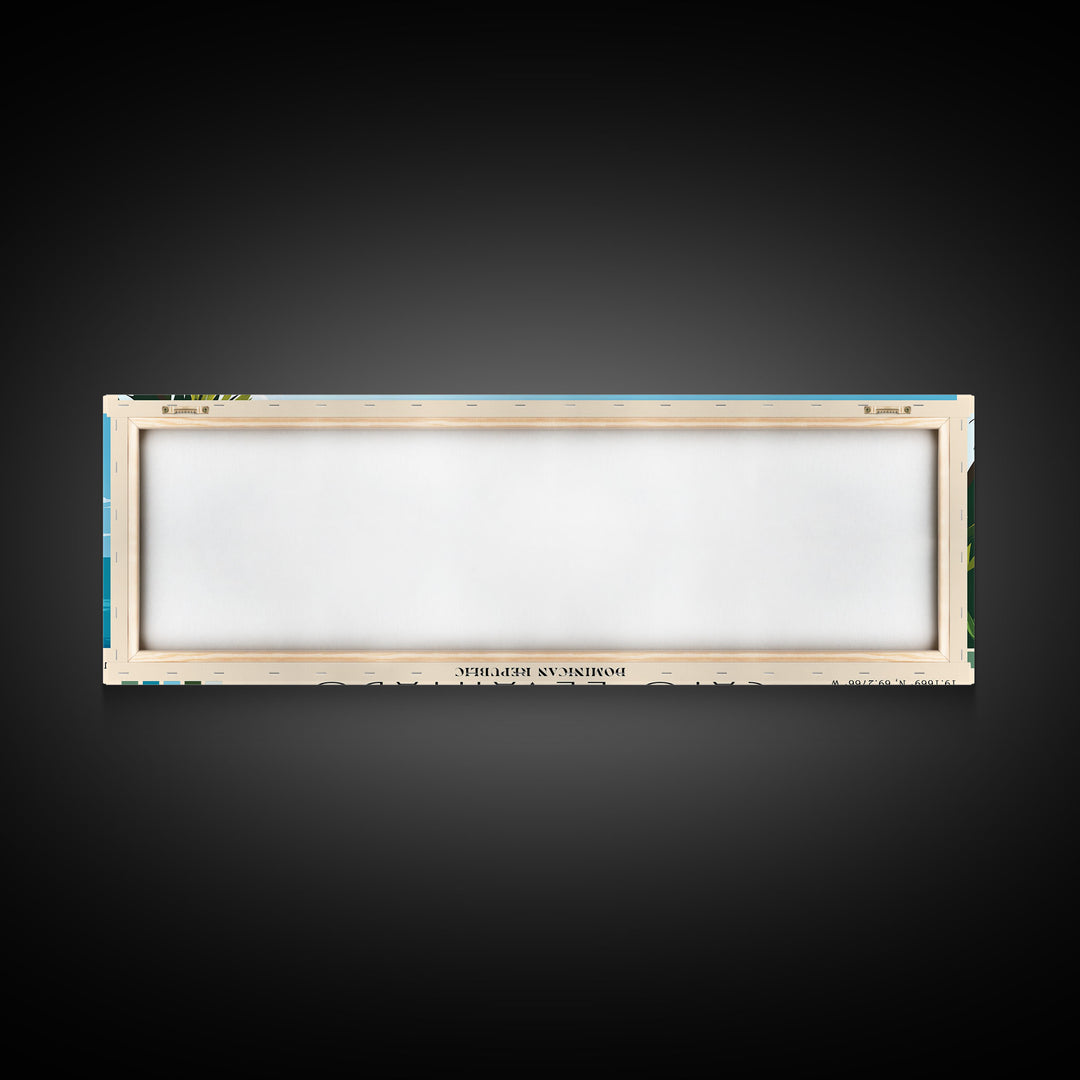 Cayo Levantado, Dominican Republic Panoramic Print, Vacation Gift, Dominican Republic Wall Art, Beach Painting, Beach Decor, Beach Or Lakehouse Art