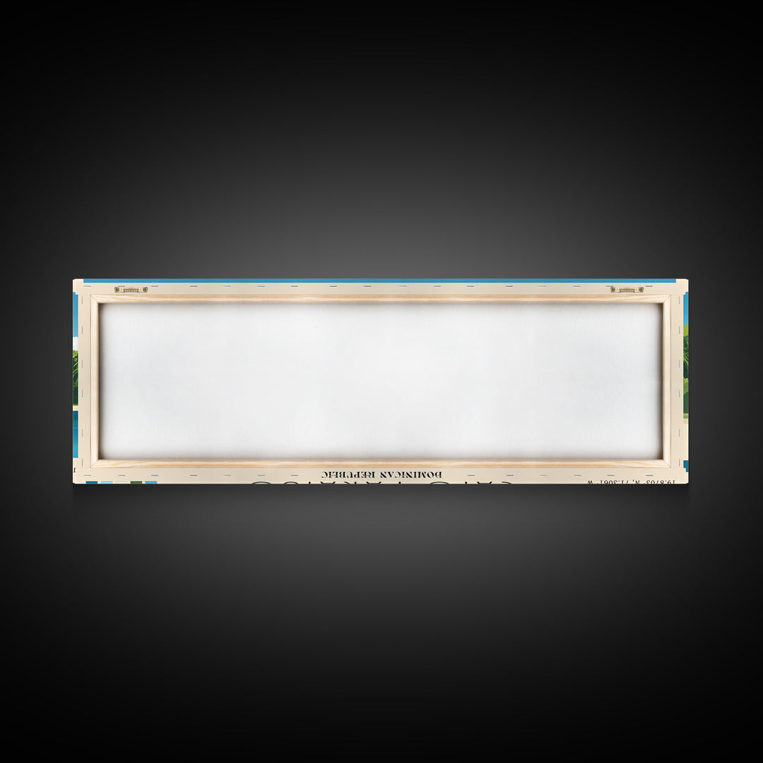 Cayo Paraiso, Dominican Republic Panoramic Beach Print, Vacation Gift, Dominican Republic Wall Art, Beach Painting, Beach Decor, Beach Painting