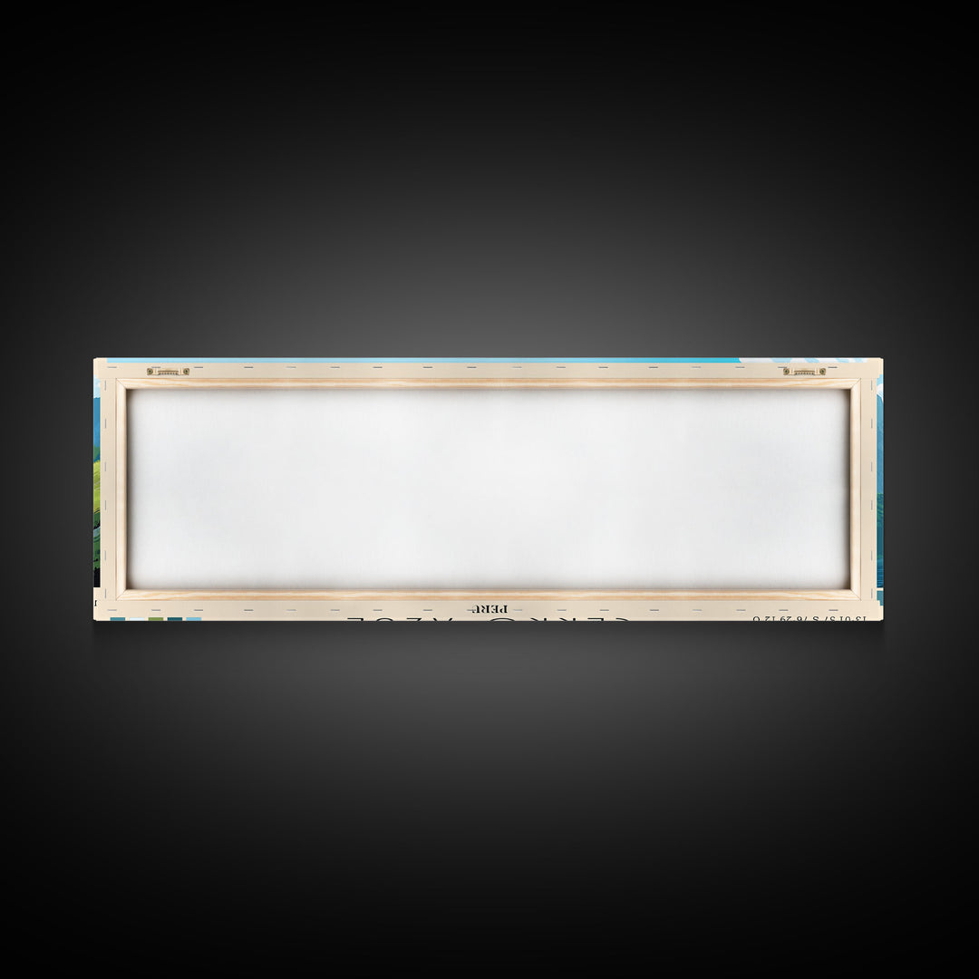 Cerro Azul, Peru Panoramic Print, Vacation Gift, Peru Wall Art, Beach Painting, Beach Decor, Large Wall Art, Wood Frame Art