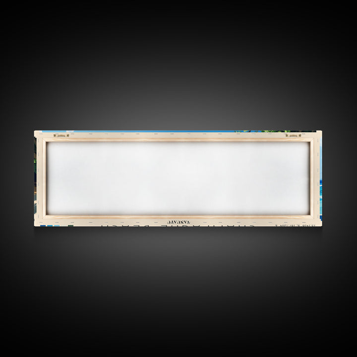 Champagne Beach, Vanuatu Panoramic Beach Print, Vacation Gift, Vanuatu Wall Art, Framed Canvas Print, Framed Beach Painting