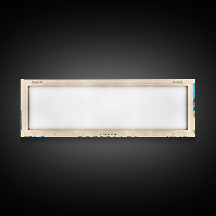Cottesloe, Australia Panoramic Print, Vacation Gift, Australia Wall Art, Beach Painting, Beach Decor, Large Wall Art, Wood Frame Art
