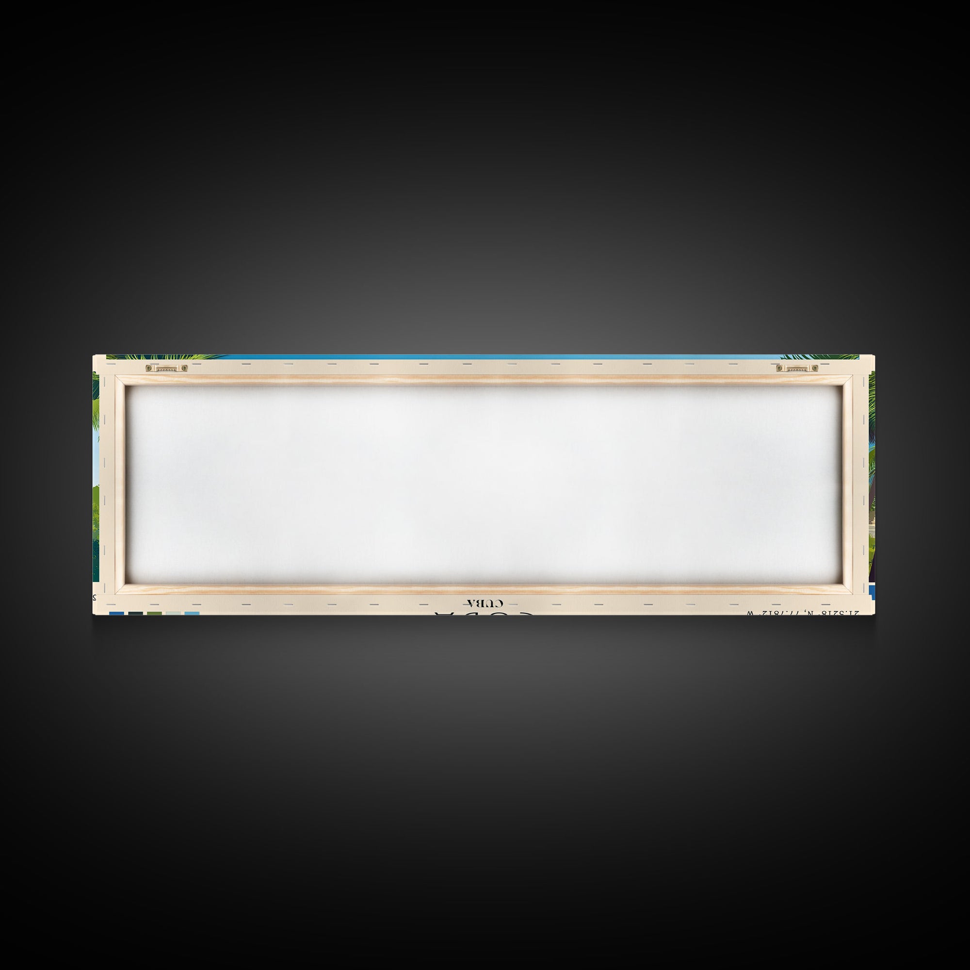 Cuba, Cuba Panoramic Beach Print, Vacation Gift, Cuba Wall Art, Beach Painting, Beach Decor, Beach Painting