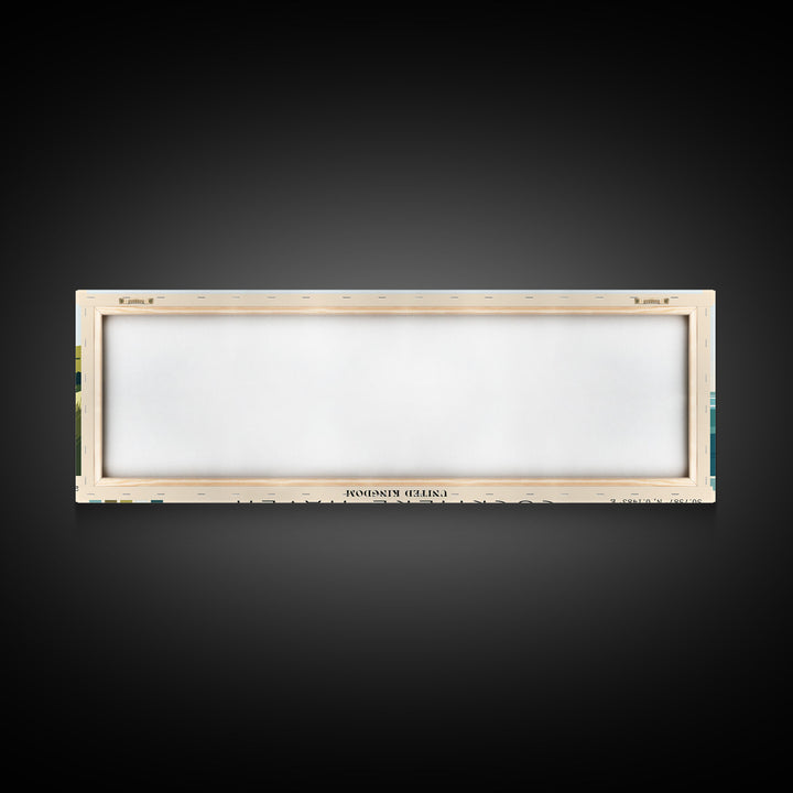 Cuckmere Haven, United Kingdom Panoramic Beach Print, Vacation Gift, United Kingdom Wall Art, Framed Canvas Print, Framed Beach Painting