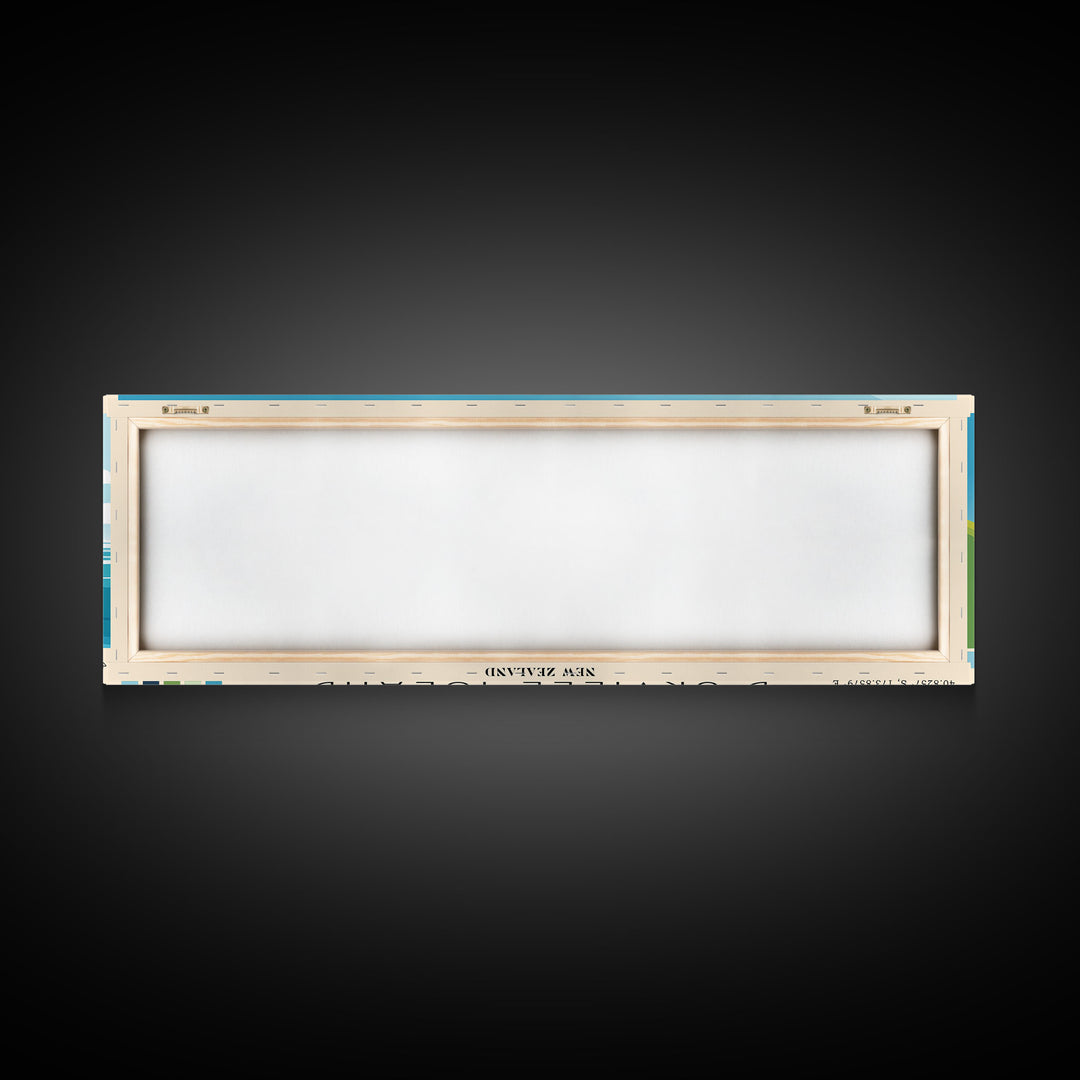 D’Urville Island, New Zealand Panoramic Print, Vacation Gift, New Zealand Wall Art, Beach Painting, Beach Decor, Large Wall Art, Wood Frame Art