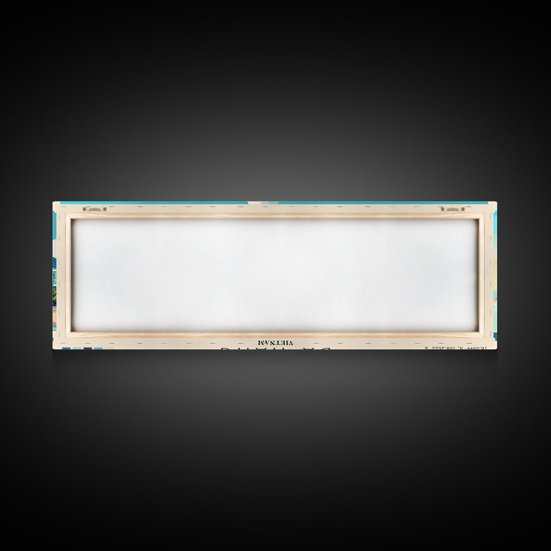 Da Nang, Vietnam Panoramic Beach Print, Vacation Gift, Vietnam Wall Art, Framed Canvas Print, Framed Beach Painting