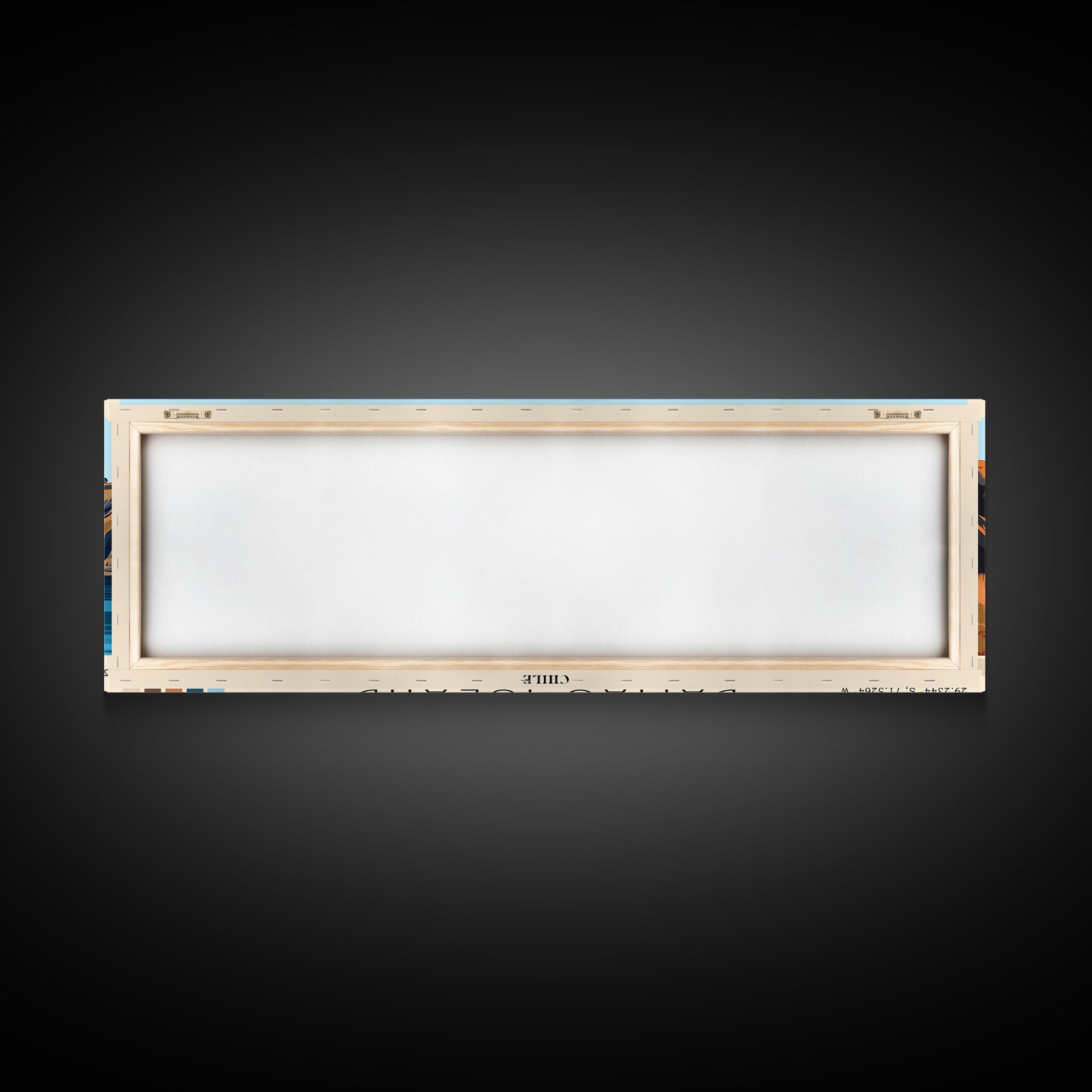Damas Island, Chile Panoramic Print, Vacation Gift, Chile Wall Art, Beach Painting, Beach Decor, Large Wall Art, Wood Frame Art