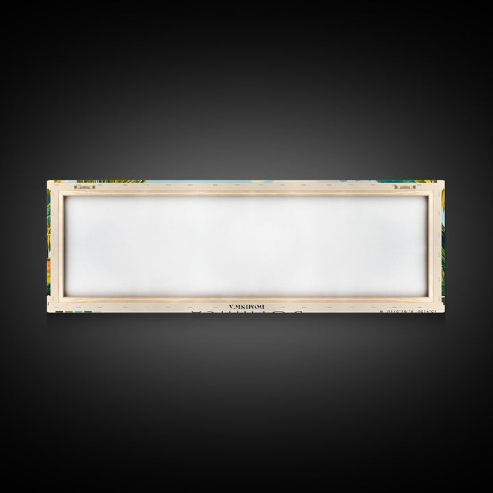Dominica, Dominica Panoramic Beach Print, Vacation Gift, Dominica Wall Art, Framed Canvas Print, Framed Beach Painting