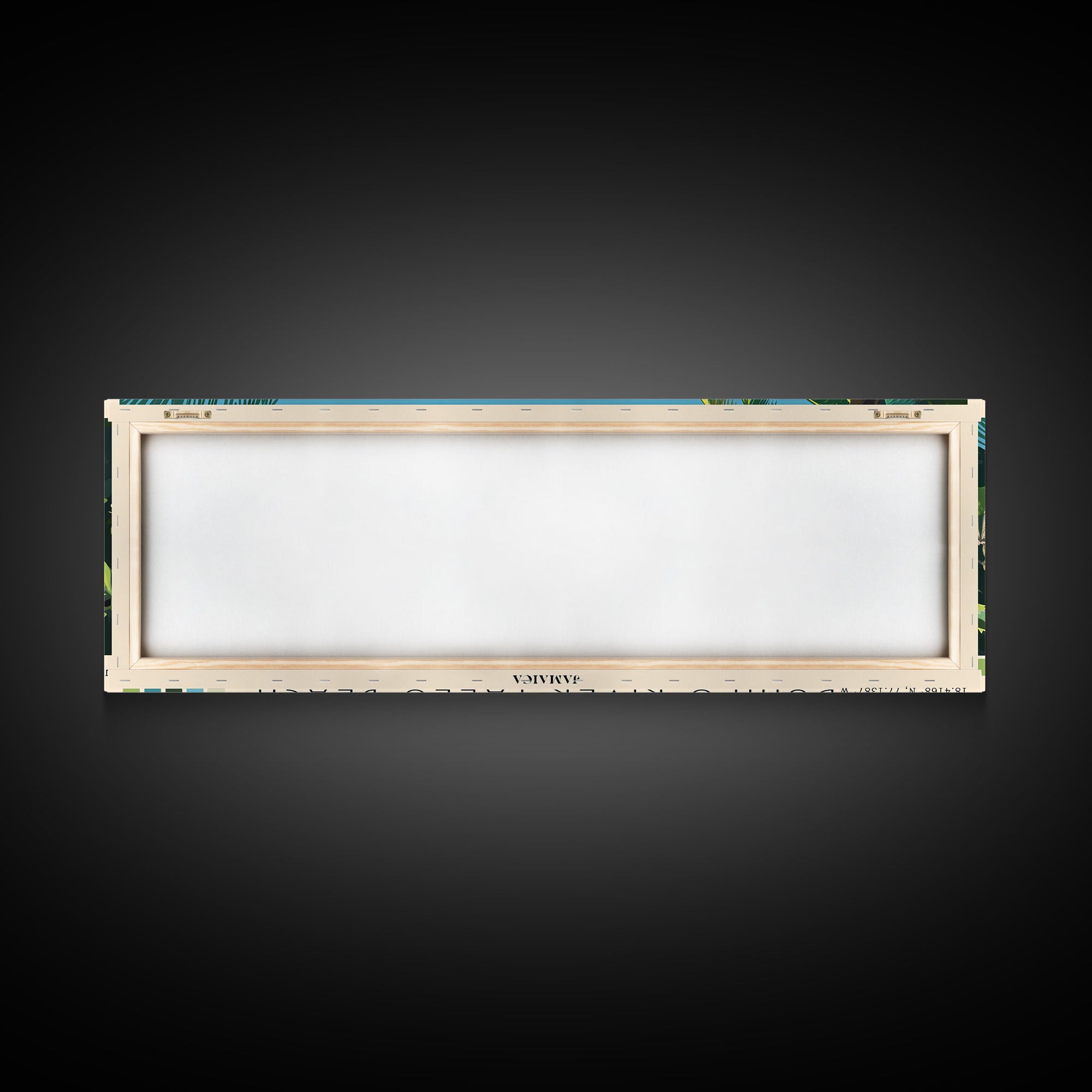 Dunn’s River Falls Beach, Jamaica Panoramic Beach Print, Vacation Gift, Jamaica Wall Art, Beach Painting, Beach Decor, Beach Painting