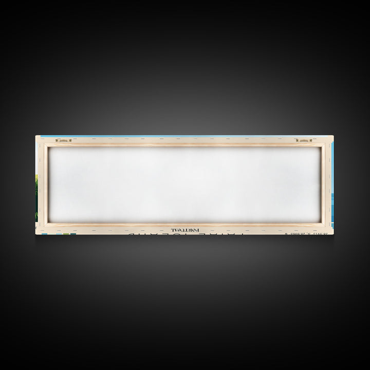 Faial Island, Portugal Panoramic Print, Vacation Gift, Portugal Wall Art, Beach Painting, Beach Decor, Large Wall Art, Wood Frame Art