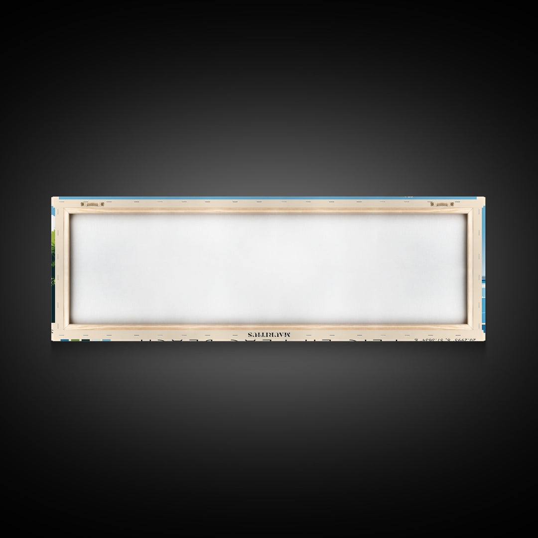 Flic en Flac Beach, Mauritius Panoramic Print, Vacation Gift, Mauritius Wall Art, Beach Painting, Beach Decor, Beach Or Lakehouse Art