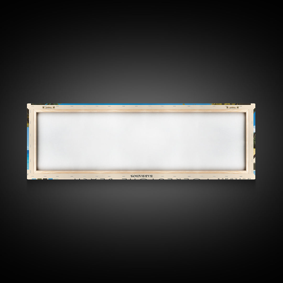 Folkestone Beach, Barbados Panoramic Print, Vacation Gift, Barbados Wall Art, Beach Painting, Beach Decor, Beach Or Lakehouse Art