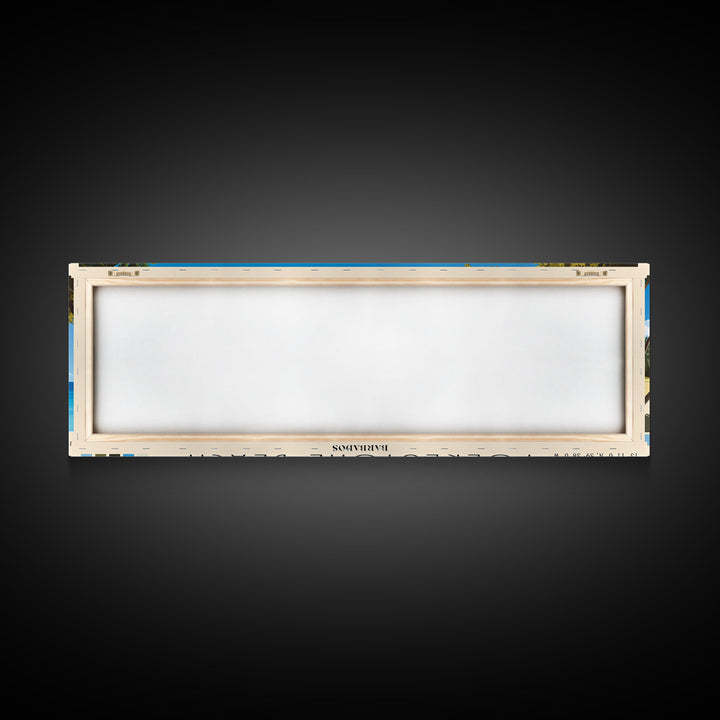 Folkestone Beach, Barbados Panoramic Print, Vacation Gift, Barbados Wall Art, Beach Painting, Beach Decor, Beach Or Lakehouse Art