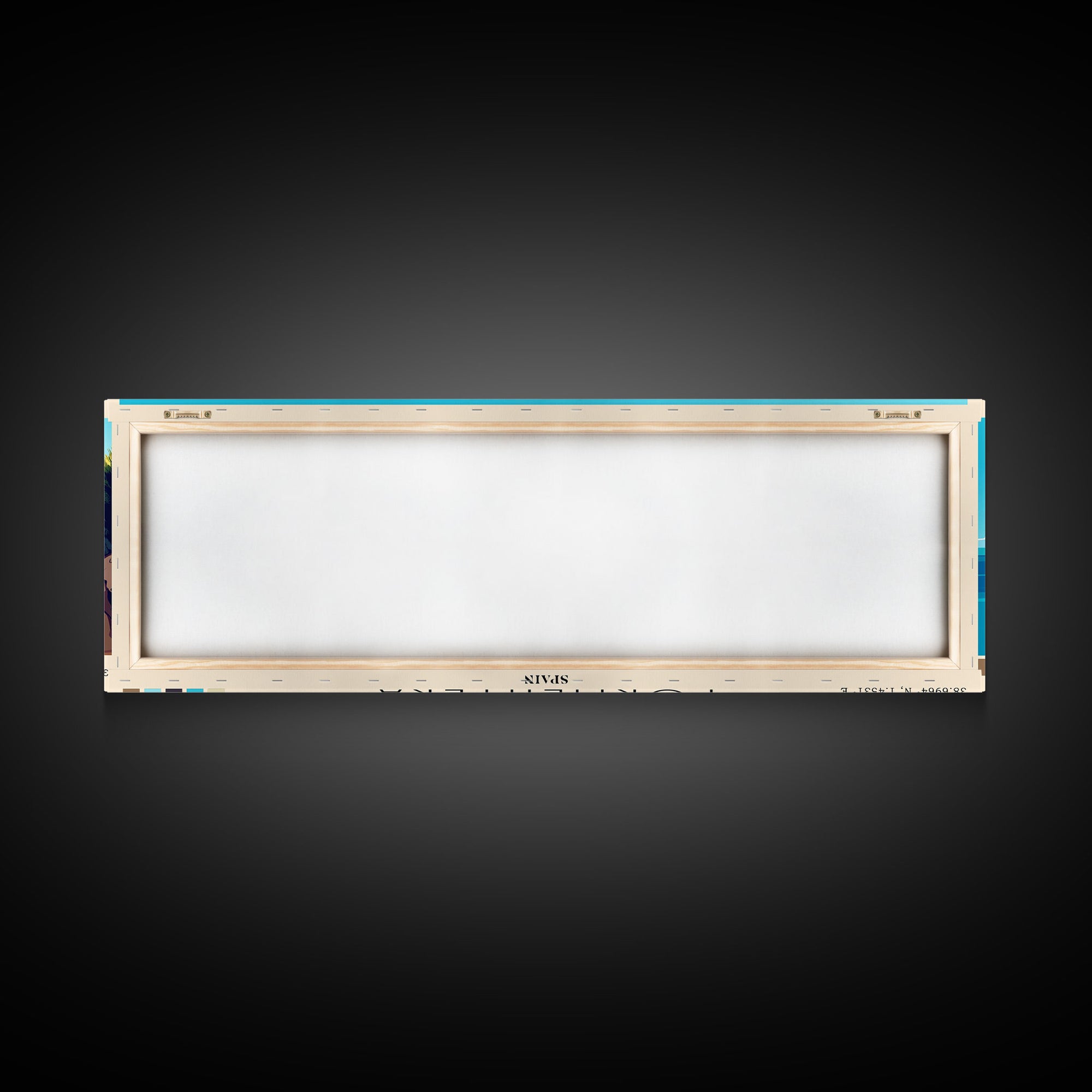 Formentera, Spain Panoramic Beach Print, Vacation Gift, Spain Wall Art, Beach Painting, Beach Decor, Beach Painting