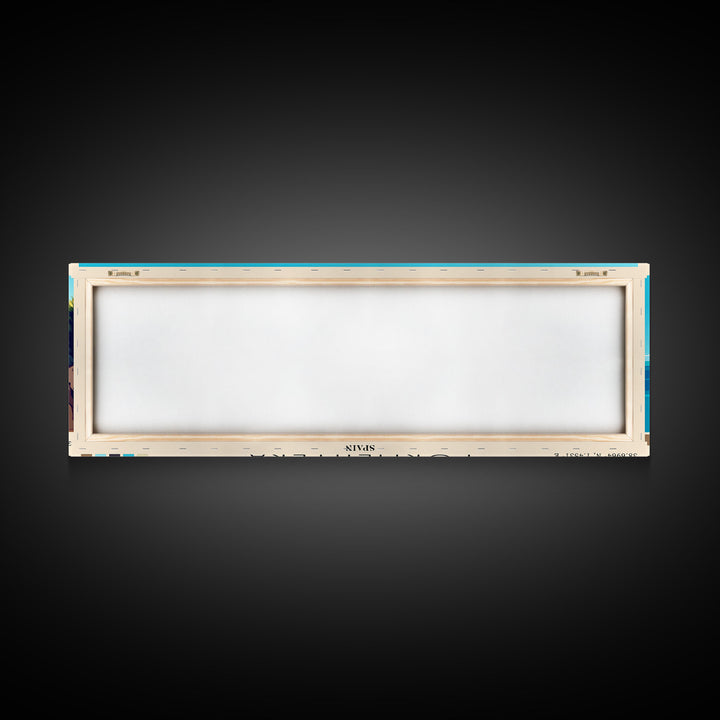 Formentera, Spain Panoramic Beach Print, Vacation Gift, Spain Wall Art, Beach Painting, Beach Decor, Beach Painting