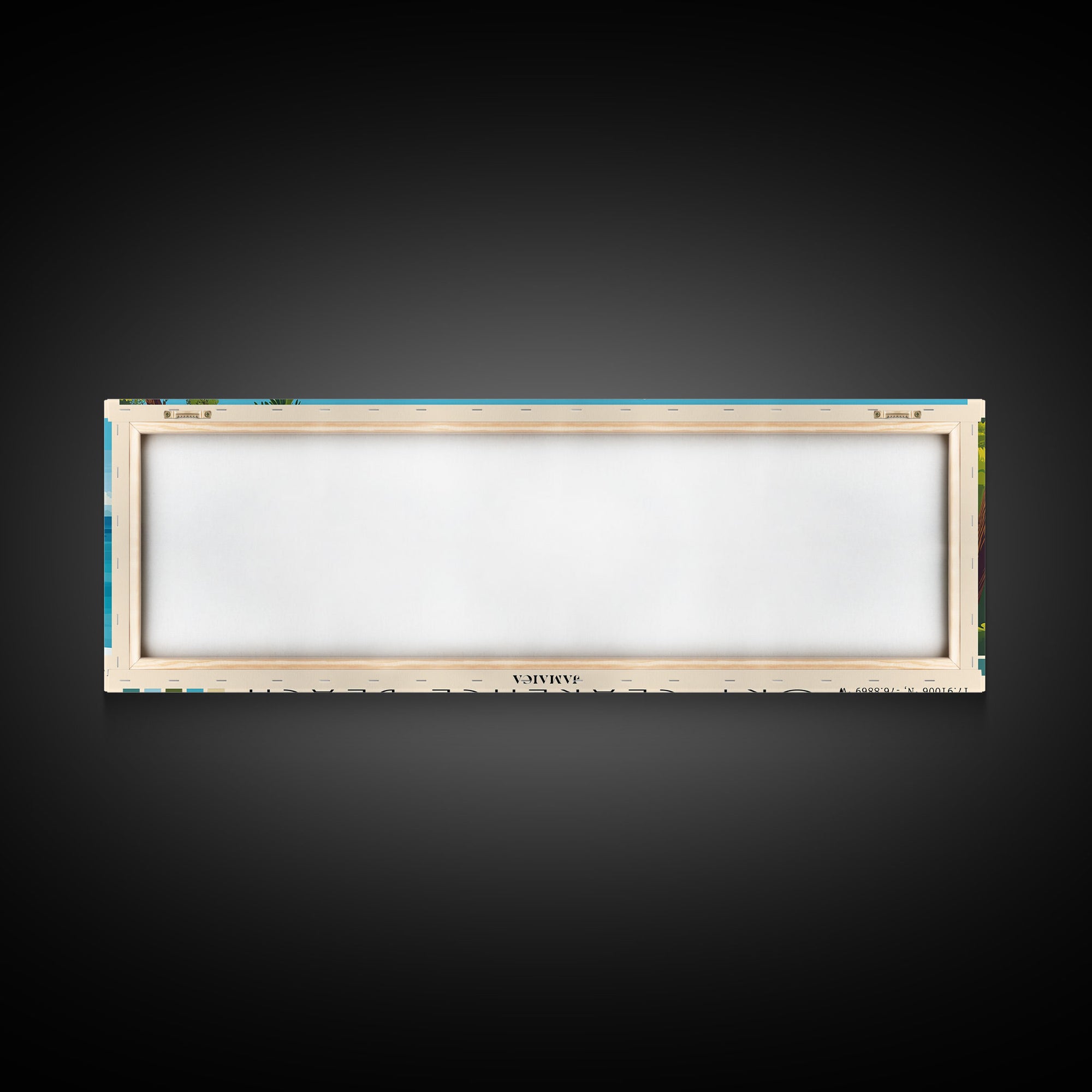 Fort Clarence Beach, Jamaica Panoramic Print, Vacation Gift, Jamaica Wall Art, Beach Painting, Beach Decor, Large Wall Art, Wood Frame Art