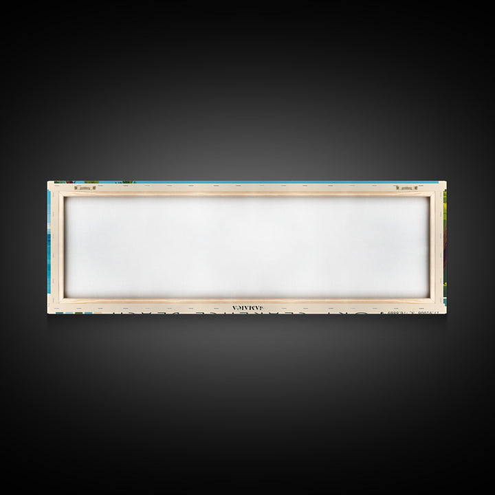 Fort Clarence Beach, Jamaica Panoramic Print, Vacation Gift, Jamaica Wall Art, Beach Painting, Beach Decor, Large Wall Art, Wood Frame Art