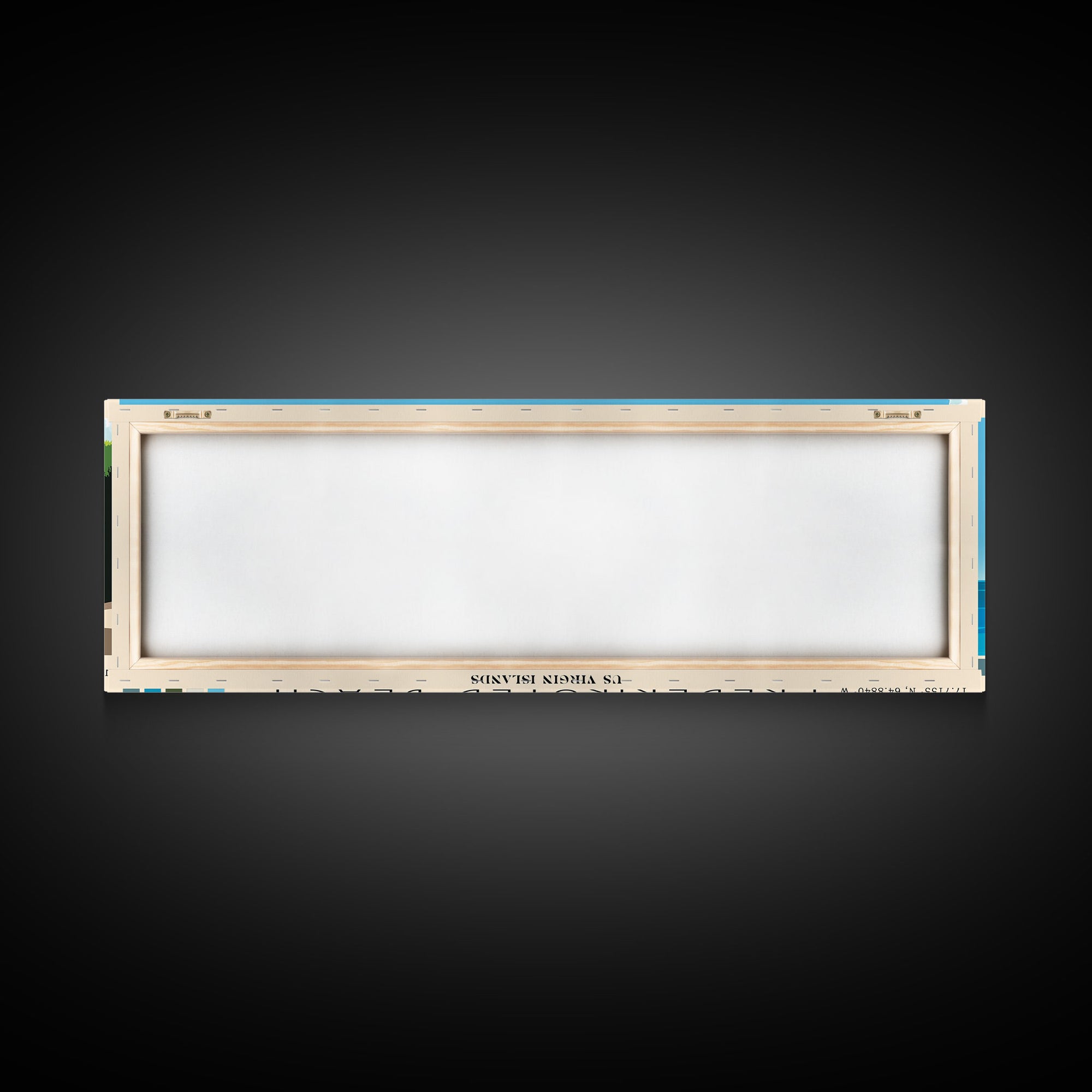 Frederiksted Beach, US Virgin islands Panoramic Print, Vacation Gift, US Virgin islands Wall Art, Beach Painting, Beach Decor, Beach Or Lakehouse Art