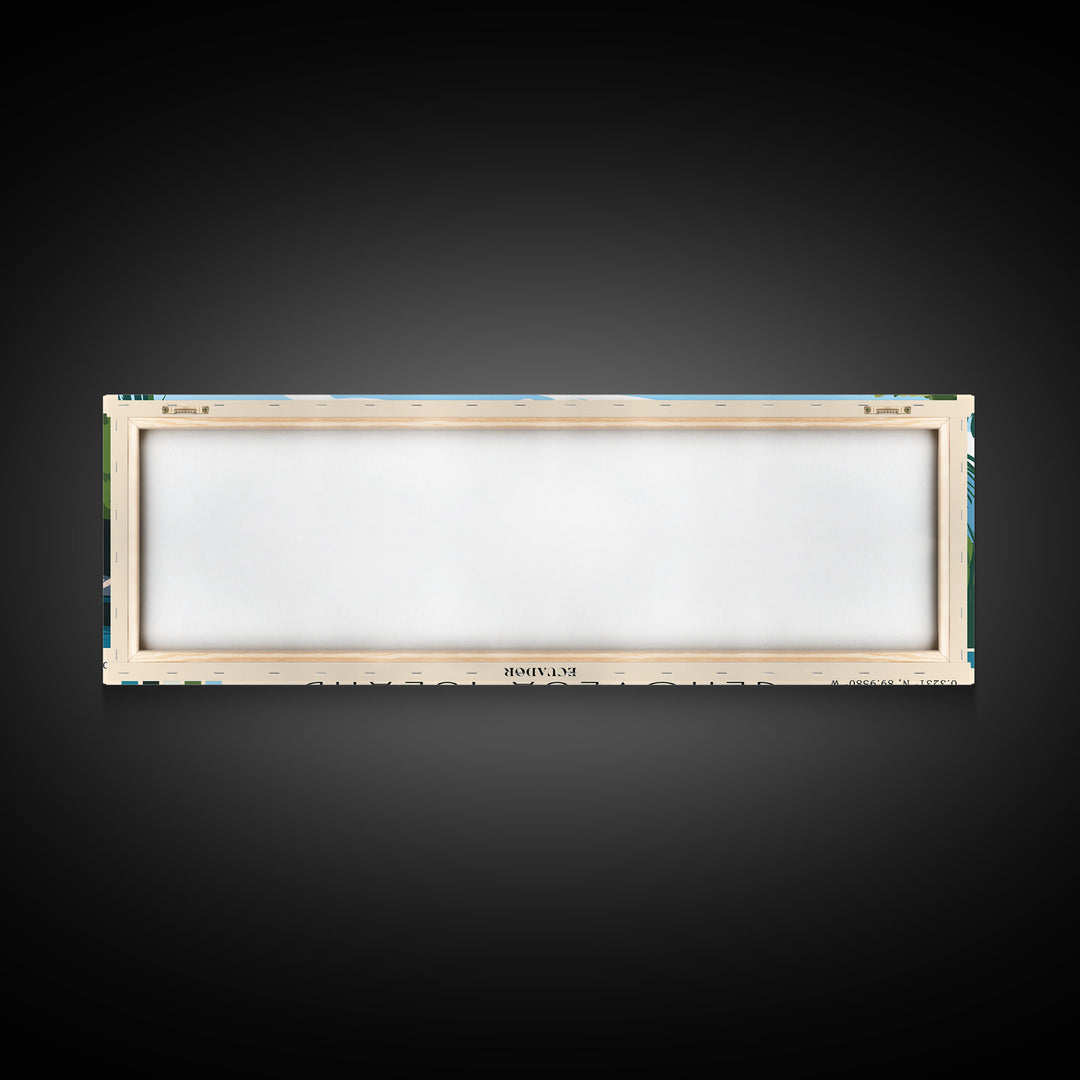 Genovesa Island, Ecuador Panoramic Print, Vacation Gift, Ecuador Wall Art, Beach Painting, Beach Decor, Large Wall Art, Wood Frame Art