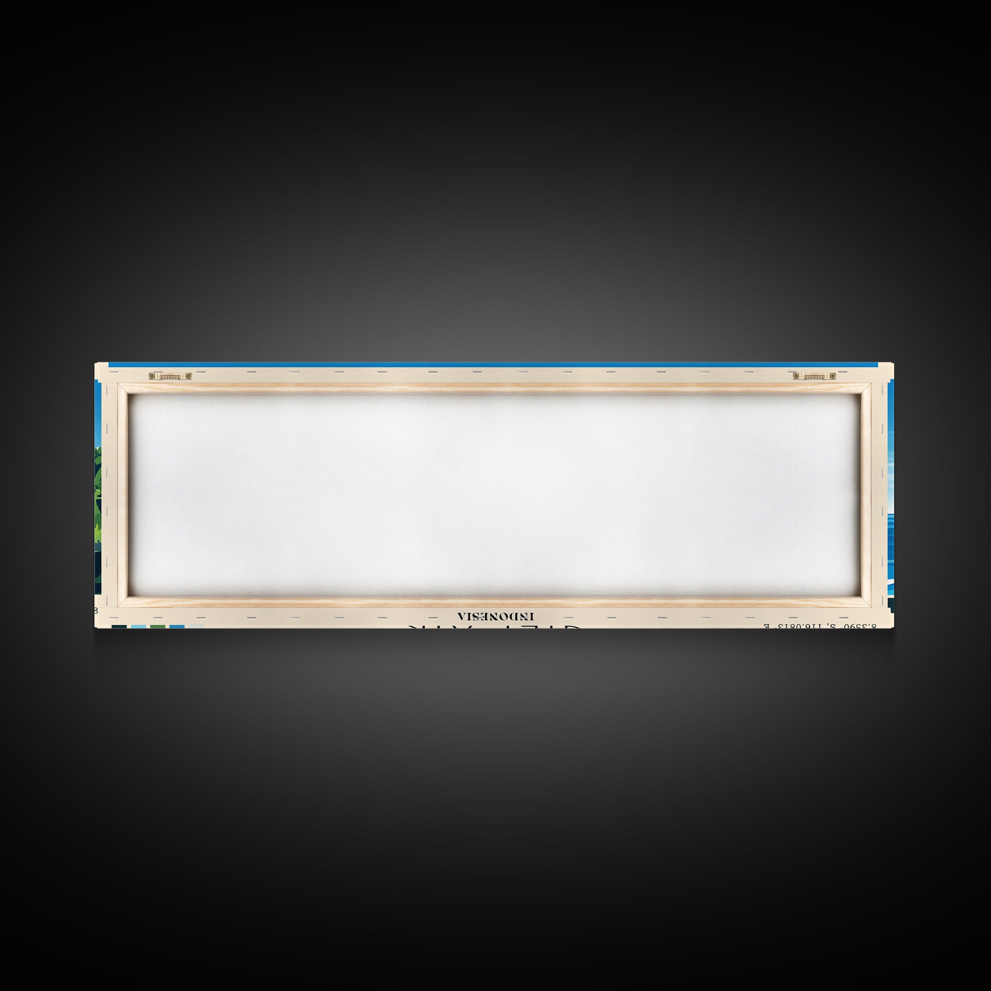 Gili Air, Indonesia Panoramic Beach Print, Vacation Gift, Indonesia Wall Art, Framed Canvas Print, Framed Beach Painting