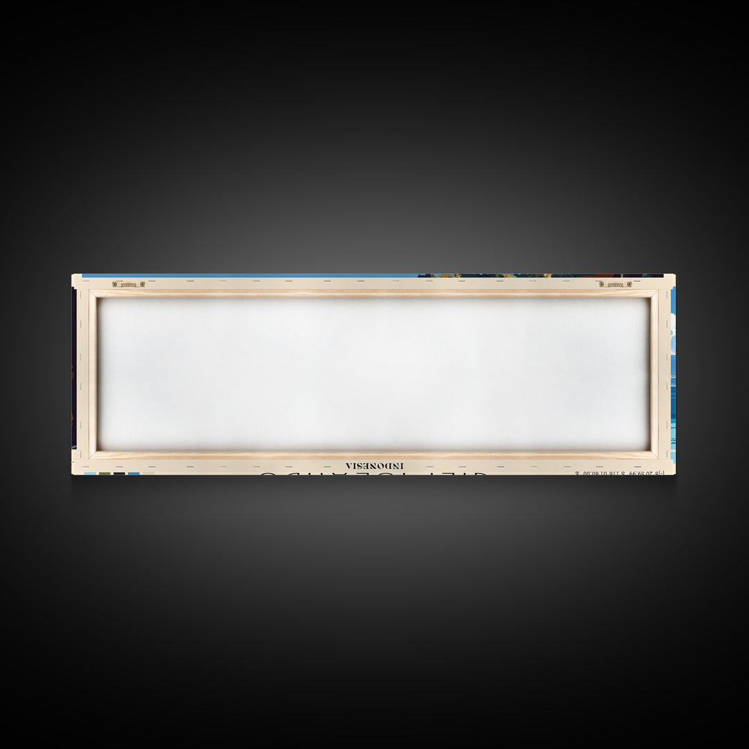 Gili Islands, Indonesia Panoramic Print, Vacation Gift, Indonesia Wall Art, Beach Painting, Beach Decor, Beach Or Lakehouse Art