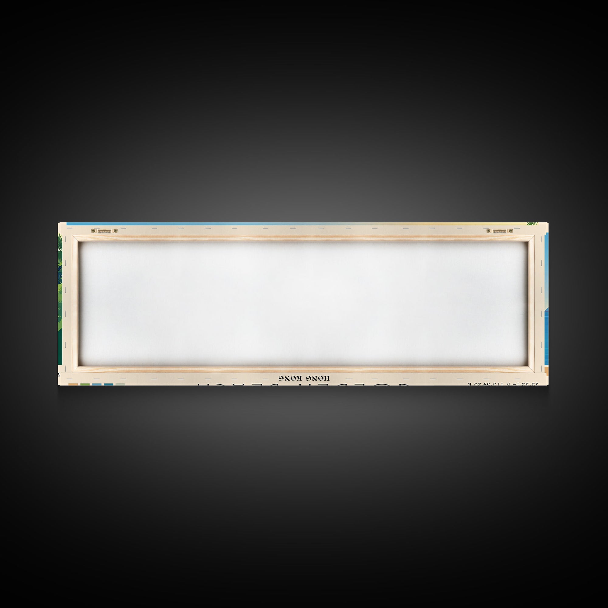 Golden Beach, Hong Kong Panoramic Beach Print, Vacation Gift, Hong Kong Wall Art, Beach Painting, Beach Decor, Beach Painting