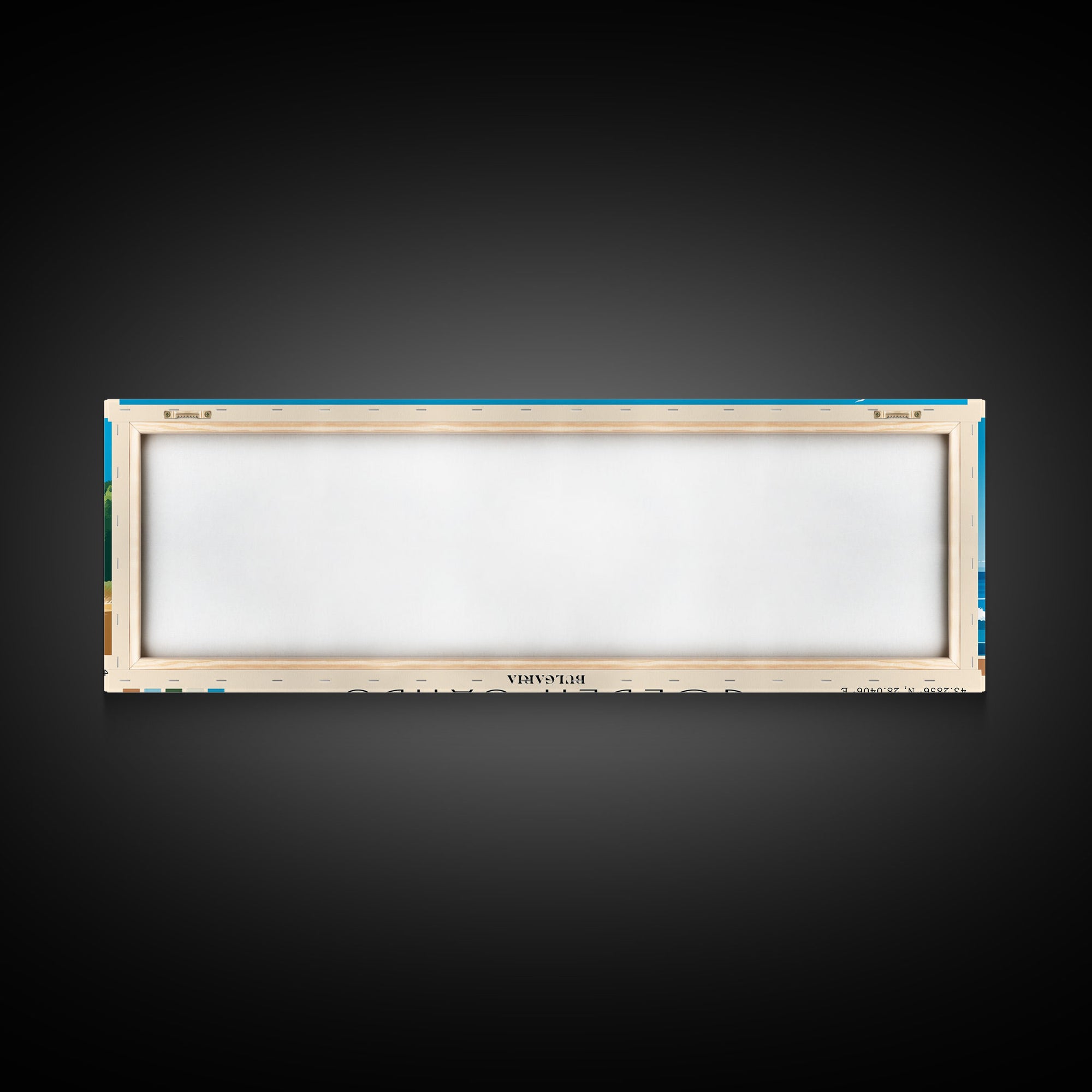 Golden Sands, Bulgaria Panoramic Print, Vacation Gift, Bulgaria Wall Art, Beach Painting, Beach Decor, Large Wall Art, Wood Frame Art