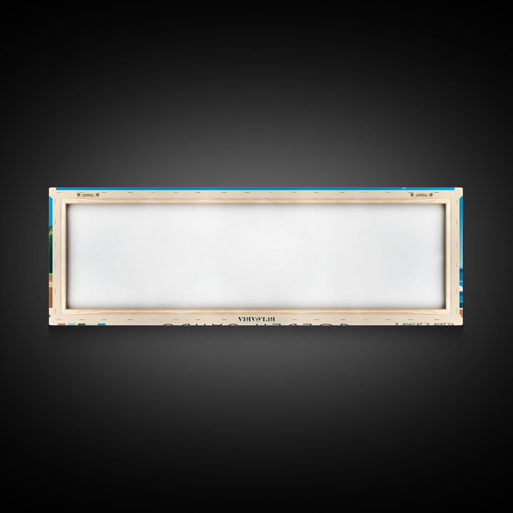 Golden Sands, Bulgaria Panoramic Print, Vacation Gift, Bulgaria Wall Art, Beach Painting, Beach Decor, Large Wall Art, Wood Frame Art