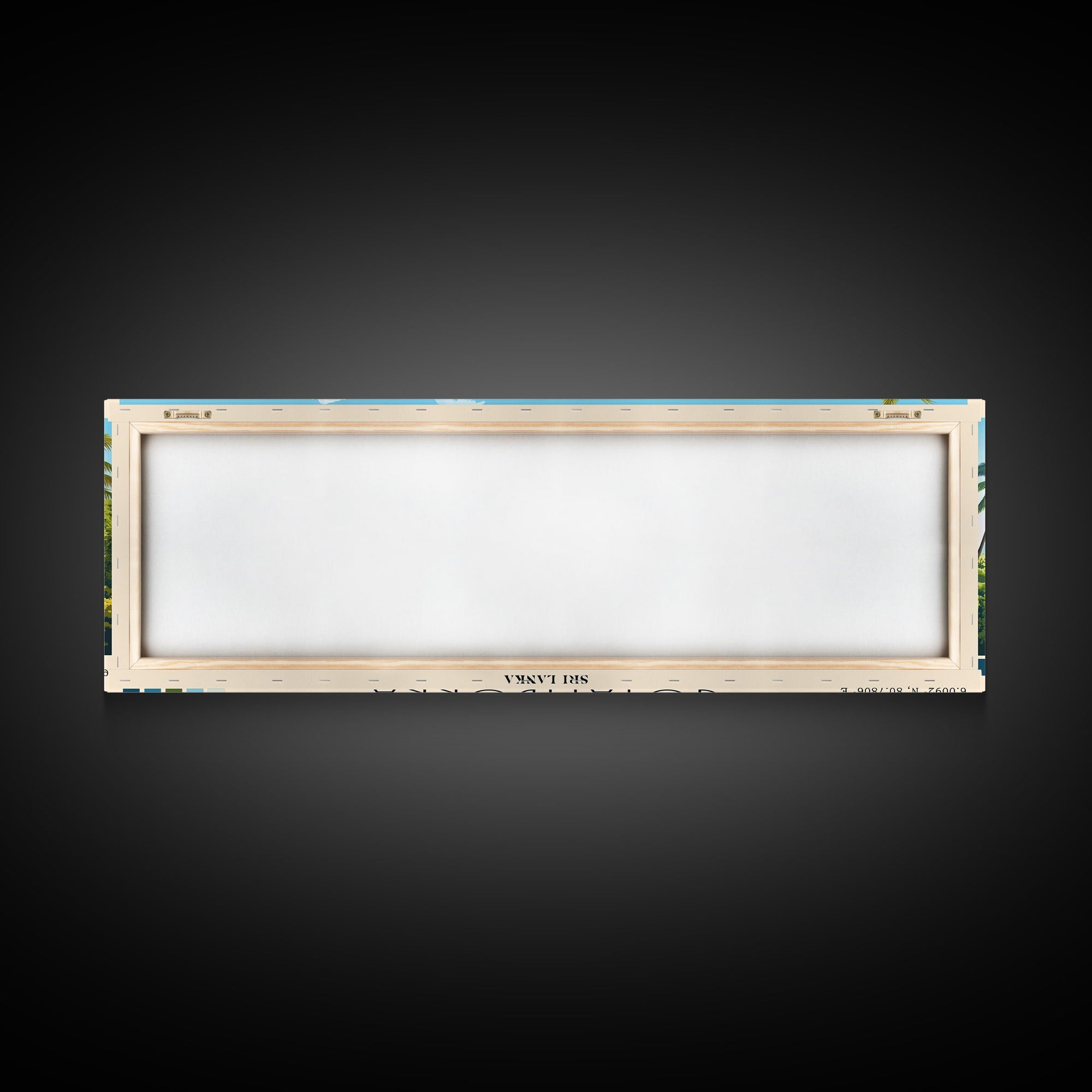 Goyambokka, Sri Lanka Panoramic Print, Vacation Gift, Sri Lanka Wall Art, Beach Painting, Beach Decor, Large Wall Art, Wood Frame Art