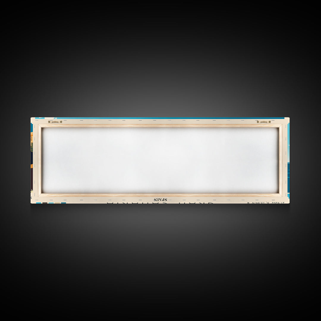 Gran Canaria, Spain Panoramic Print, Vacation Gift, Spain Wall Art, Beach Painting, Beach Decor, Beach Or Lakehouse Art