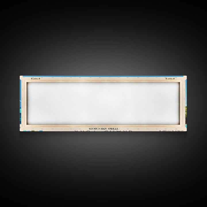 Grand Turk, Turks and Caicos Panoramic Print, Vacation Gift, Turks and Caicos Wall Art, Beach Painting, Beach Decor, Beach Or Lakehouse Art