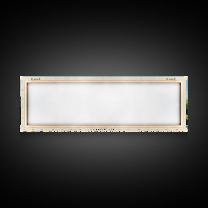 Great Barrier Island, New Zealand Panoramic Print, Vacation Gift, New Zealand Wall Art, Beach Painting, Beach Decor, Large Wall Art, Wood Frame Art