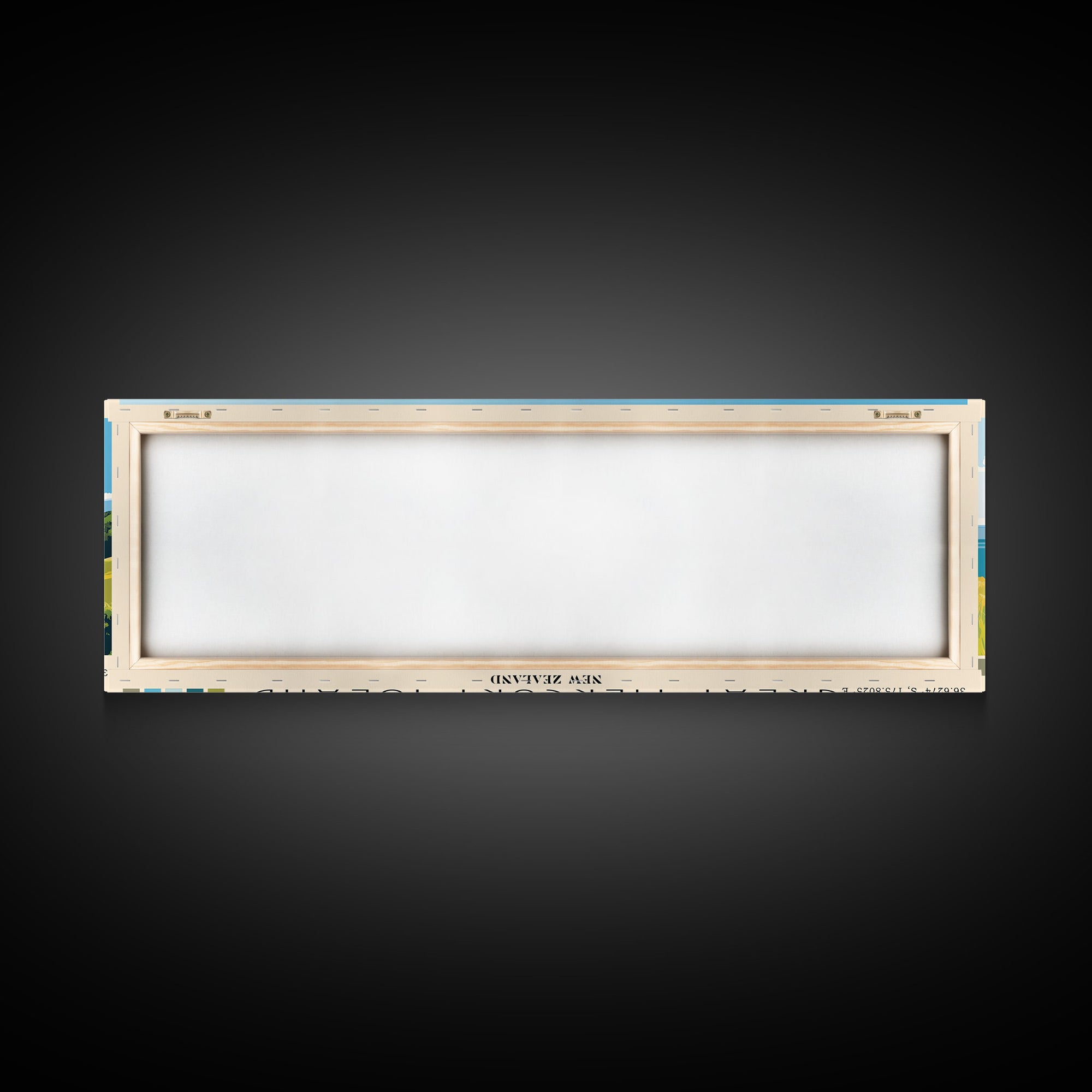 Great Mercury Island, New Zealand Panoramic Beach Print, Vacation Gift, New Zealand Wall Art, Framed Canvas Print, Framed Beach Painting