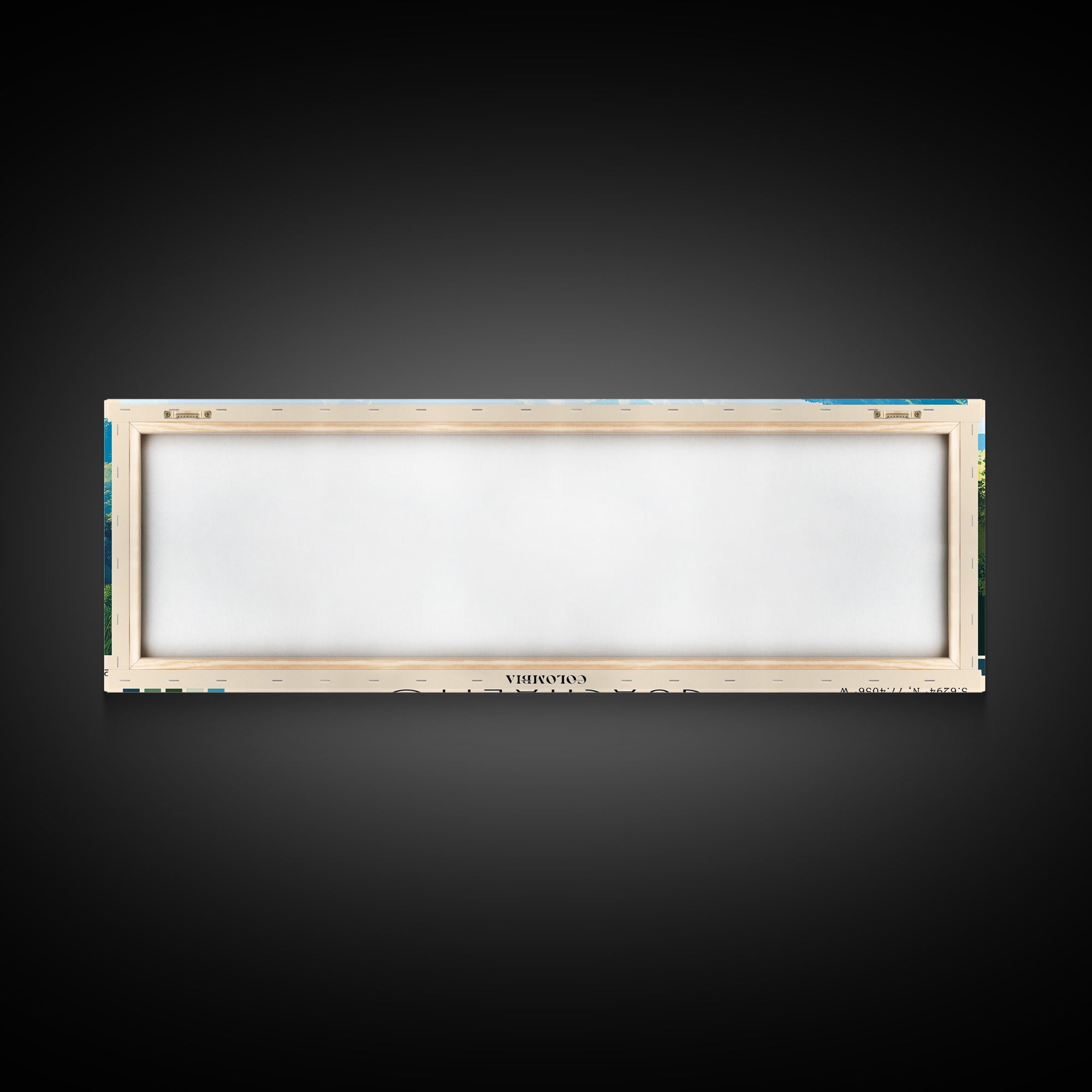 Guachalito, Colombia Panoramic Print, Vacation Gift, Colombia Wall Art, Beach Painting, Beach Decor, Large Wall Art, Wood Frame Art