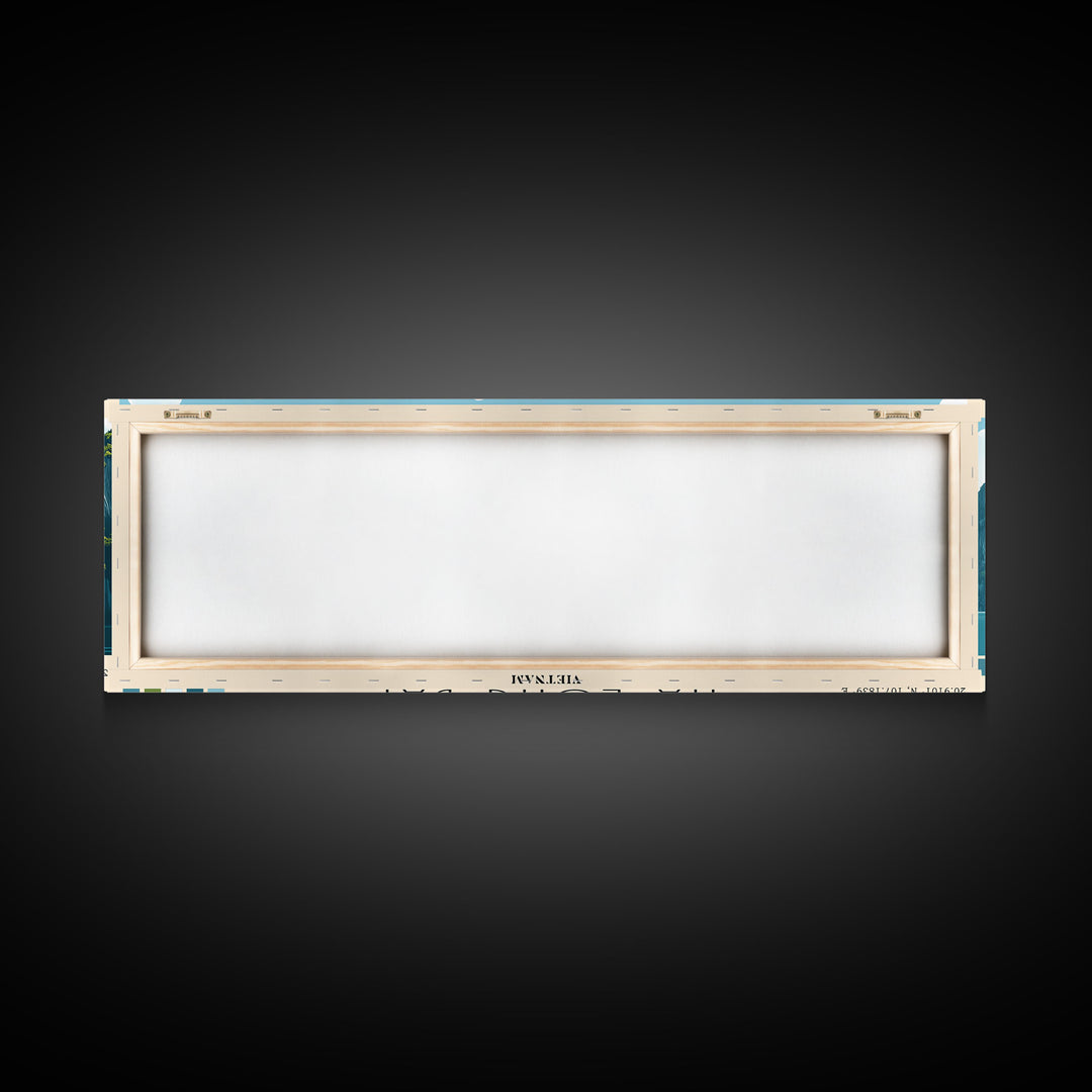 Ha Long Bay, Vietnam Panoramic Print, Vacation Gift, Vietnam Wall Art, Beach Painting, Beach Decor, Large Wall Art, Wood Frame Art