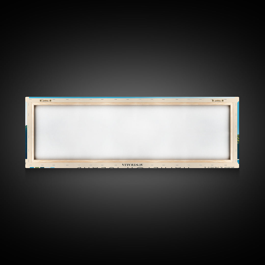 Hamilton Island, Australia Panoramic Beach Print, Vacation Gift, Australia Wall Art, Beach Painting, Beach Decor, Beach Painting