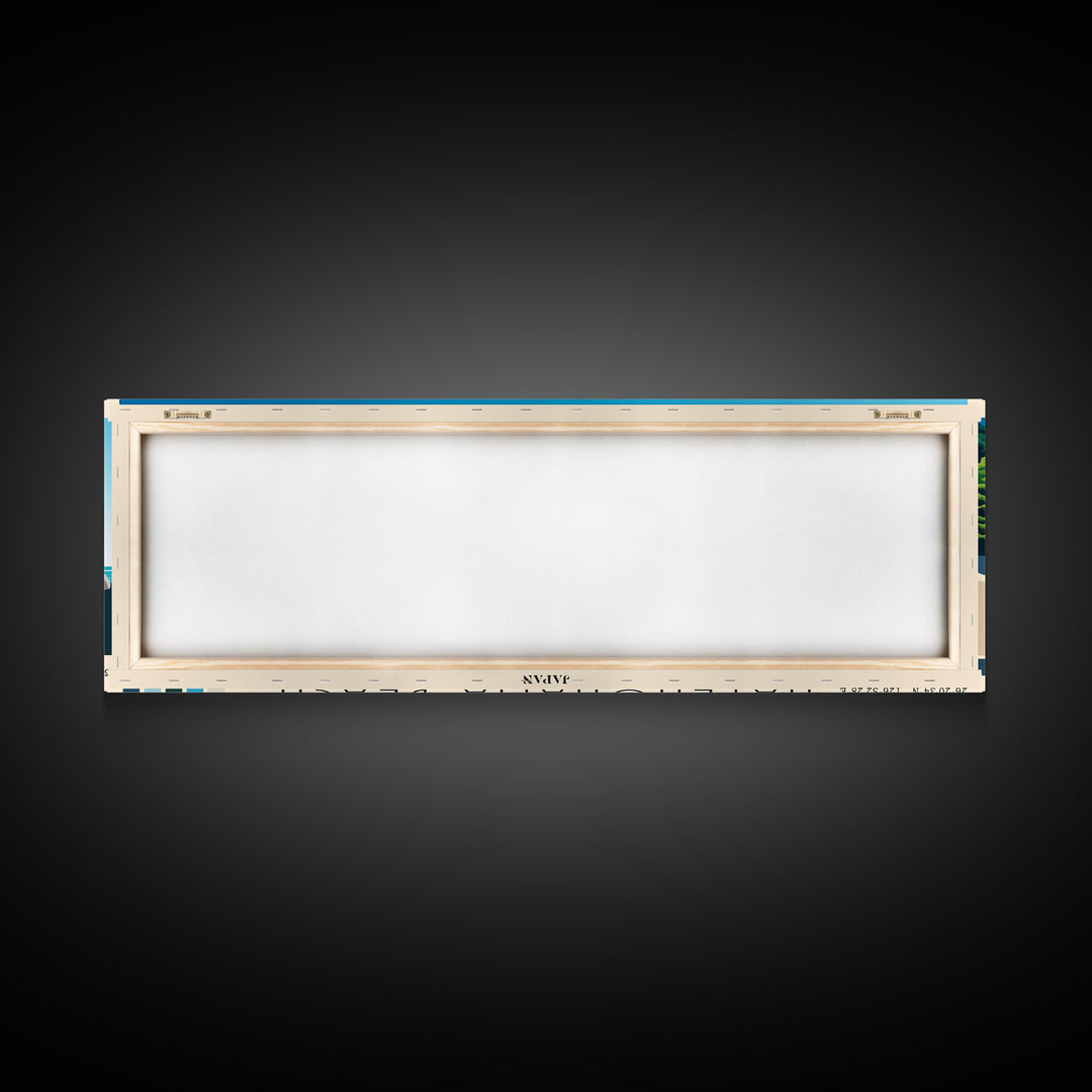 Hatenohama Beach, Japan Panoramic Beach Print, Vacation Gift, Japan Wall Art, Beach Painting, Beach Decor, Beach Painting