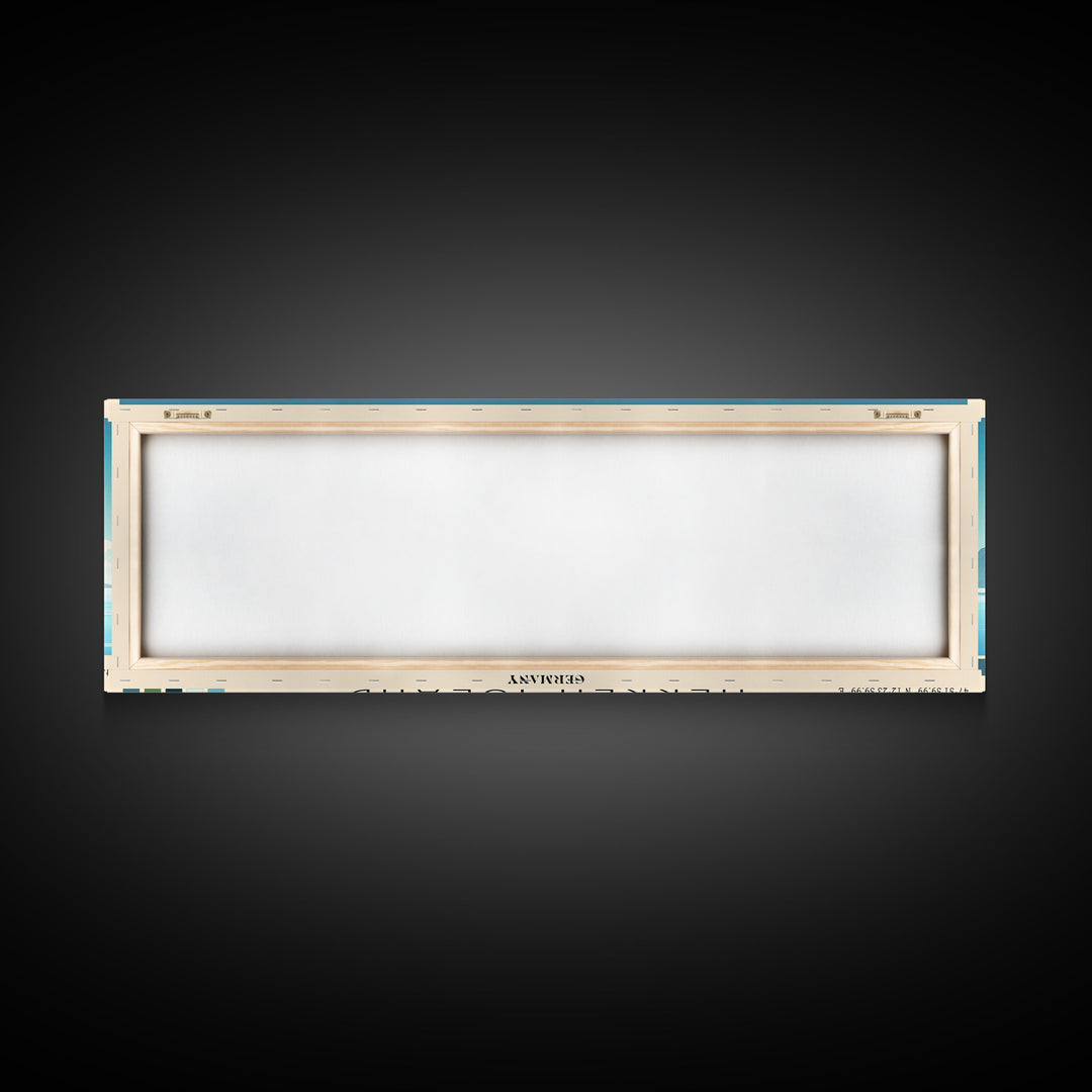 Herren Island, Germany Panoramic Beach Print, Vacation Gift, Germany Wall Art, Beach Painting, Beach Decor, Beach Painting