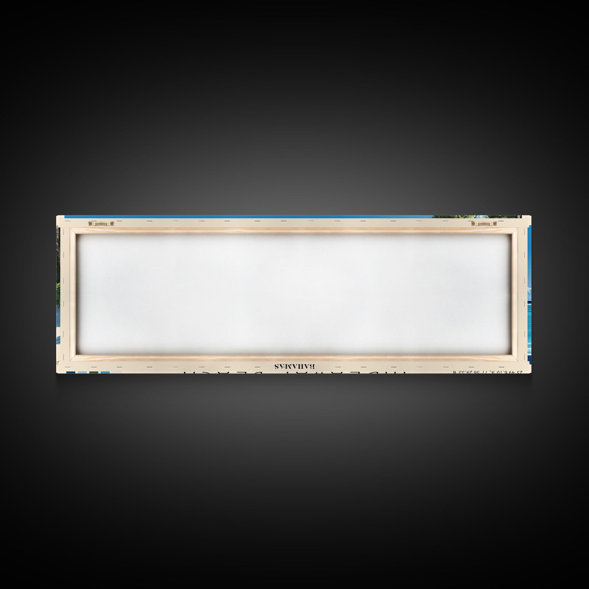 Hideaway Beach, Bahamas Panoramic Print, Vacation Gift, Bahamas Wall Art, Beach Painting, Beach Decor, Large Wall Art, Wood Frame Art