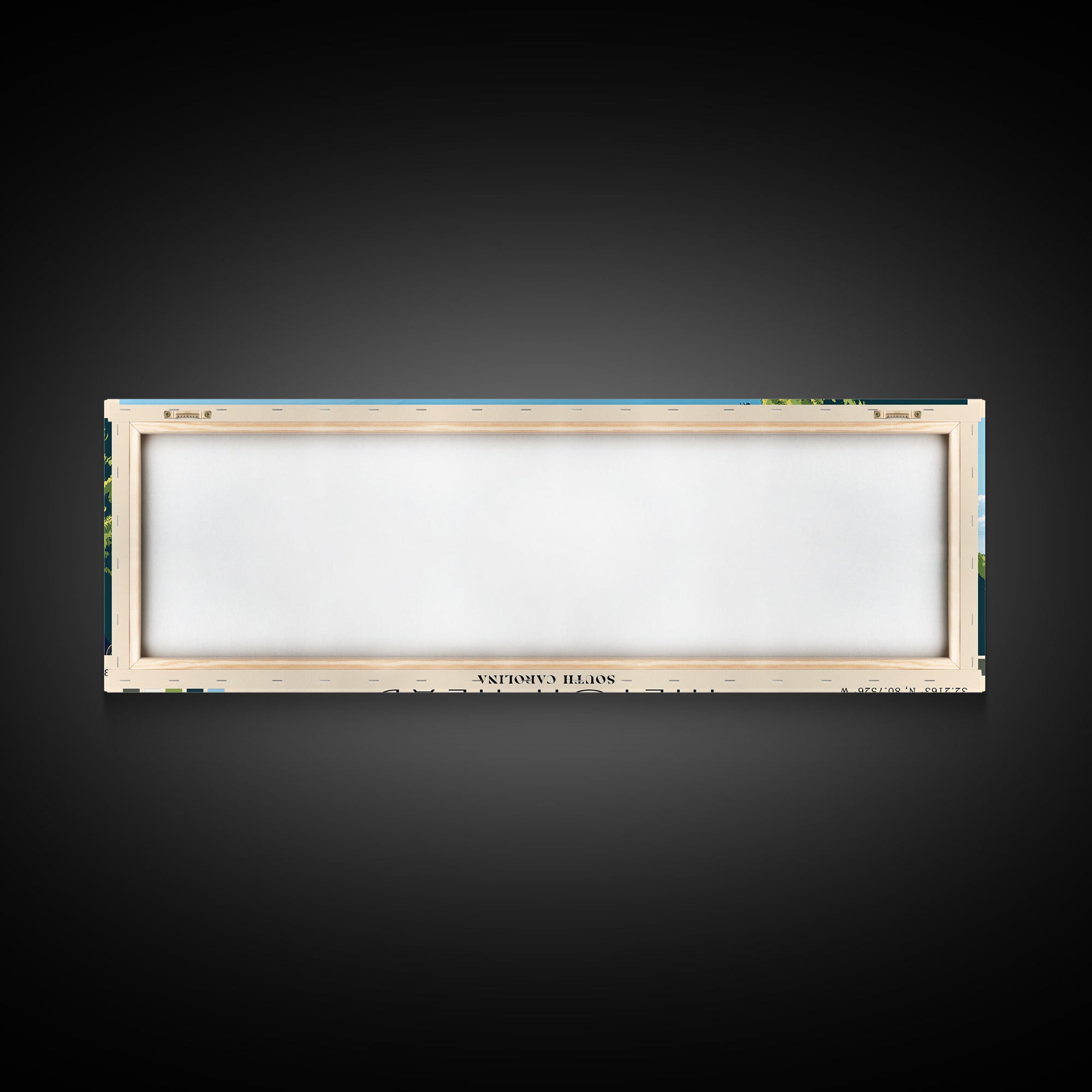 Hilton Head, South Carolina Panoramic Beach Print, Vacation Gift, South Carolina Wall Art, Framed Canvas Print, Framed Beach Painting